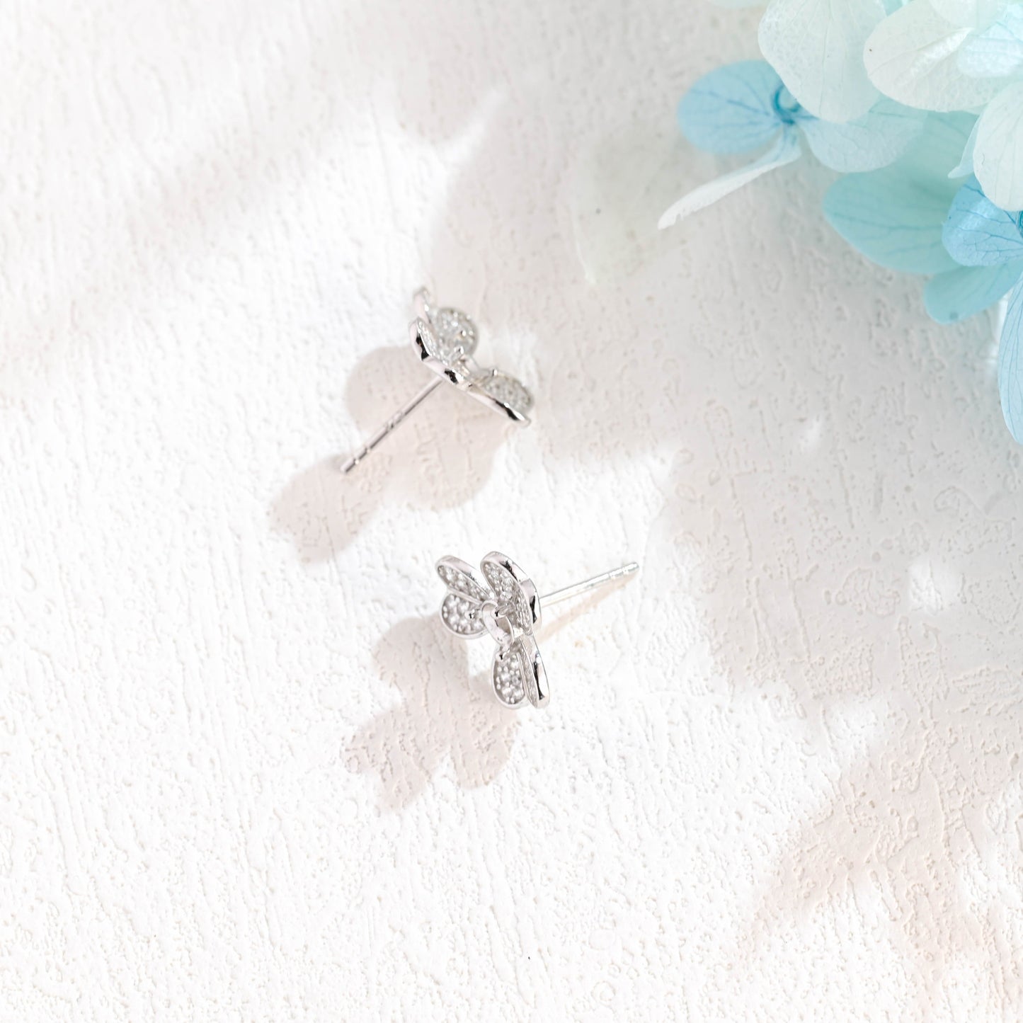 CausYou earrings CausYou Solid Gold Lucky Clover Moissanite Earrings, Clover Studs Accessories for Women Wife