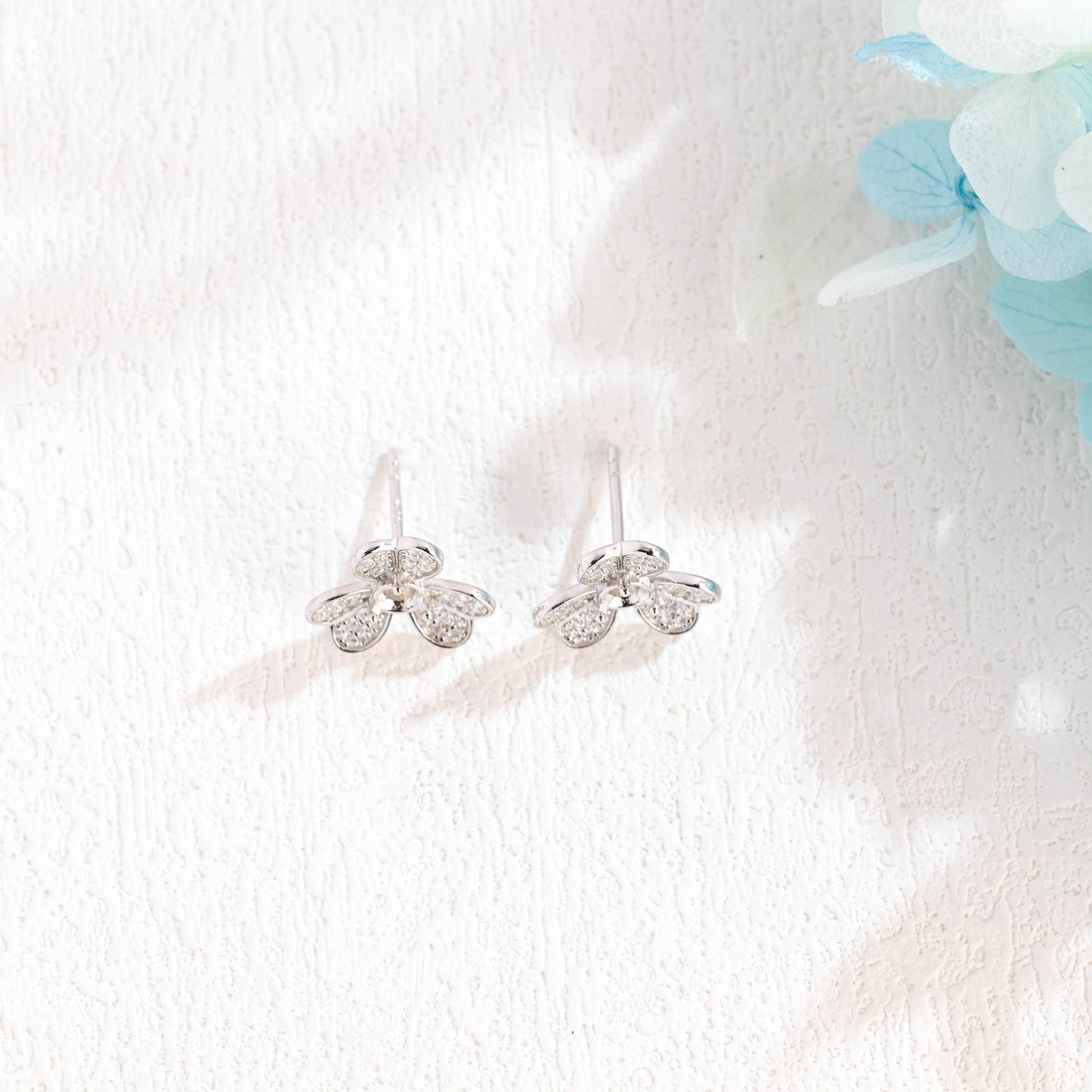 CausYou earrings CausYou Solid Gold Lucky Clover Moissanite Earrings, Clover Studs Accessories for Women Wife