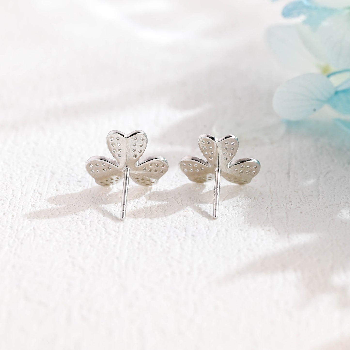 CausYou earrings CausYou Solid Gold Lucky Clover Moissanite Earrings, Clover Studs Accessories for Women Wife