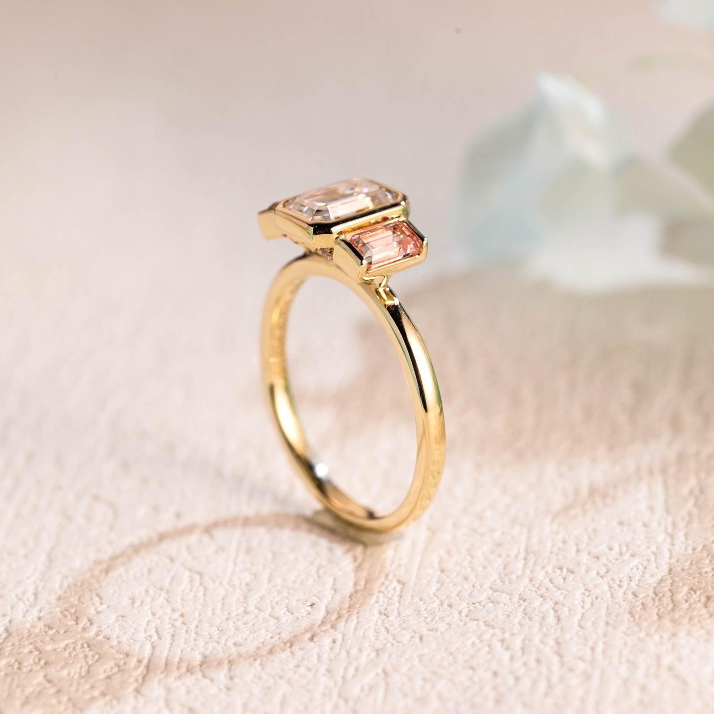 CausYou emerald cut moissanite engagement ring CausYou Solid Gold Emerald Cut Moissanite Engagement Ring, Promise Ring, Proposal Ring, Gift for Woman, Wife