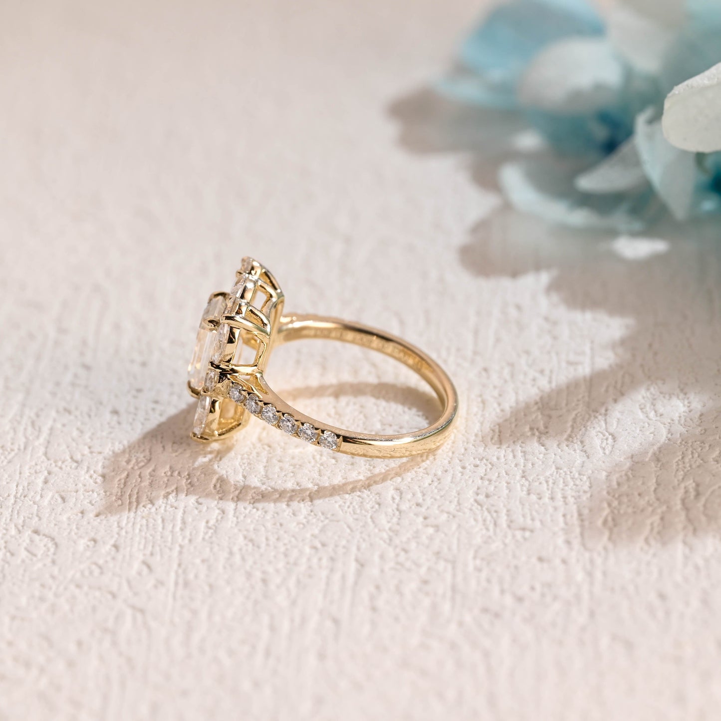 CausYou emerald cut moissanite engagement ring Solid Gold Emerald Cut Moissanite Engagement Ring, Promise Ring, Proposal Ring, Gift for Woman, Wife