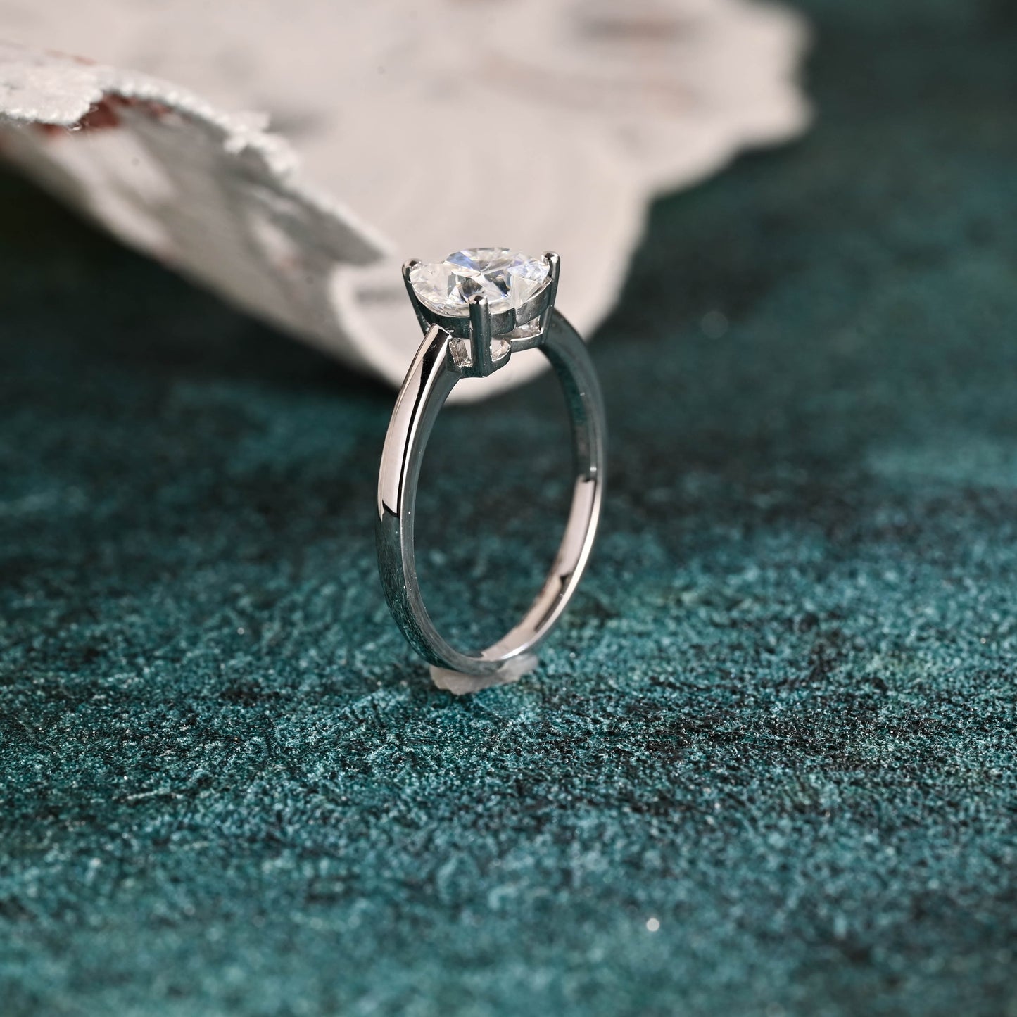 CausYou heart cut diamond engagement ring CausYou Solid Gold D/VS1 Heart Cut Lab Grown Diamond Engagement Ring, Promise Ring, Minimalist Proposal Ring, Gift for Woman, Wife