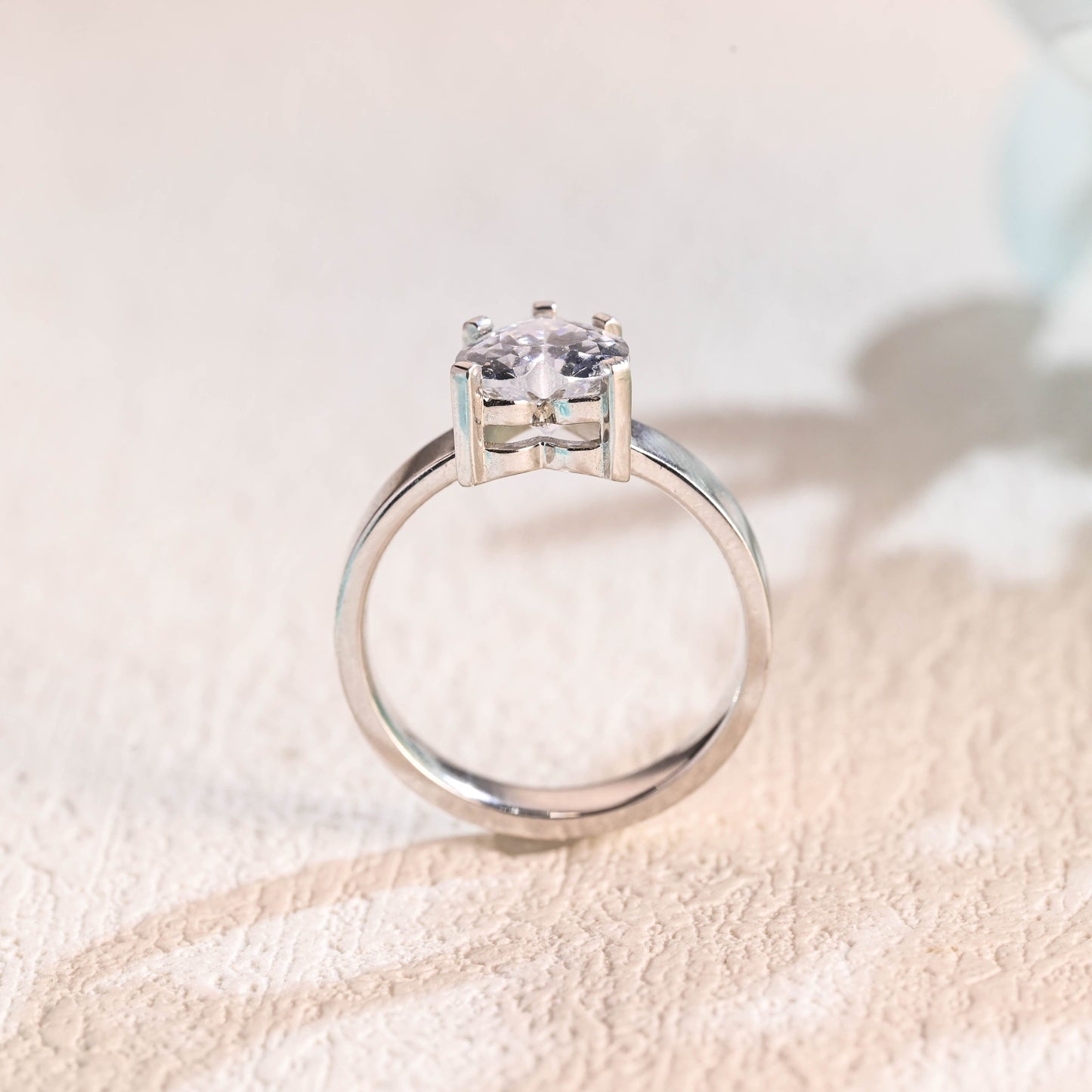 CausYou Heart cut moissanite engagement ring CausYou Solid Gold 3.5mm Width Heart Cut Moissanite Engagement Ring, Solitaire Promise Ring, Proposal Ring, Gift for Women Wife
