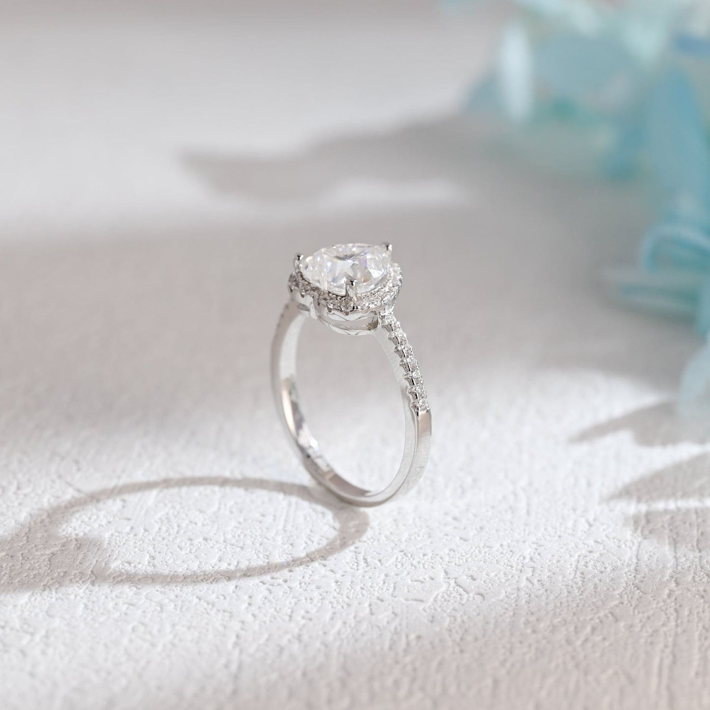 CausYou Heart cut moissanite engagement ring CausYou Solid Gold Heart Cut Moissanite Engagement Ring, Paved Promise Ring, Proposal Ring, Gift for Woman