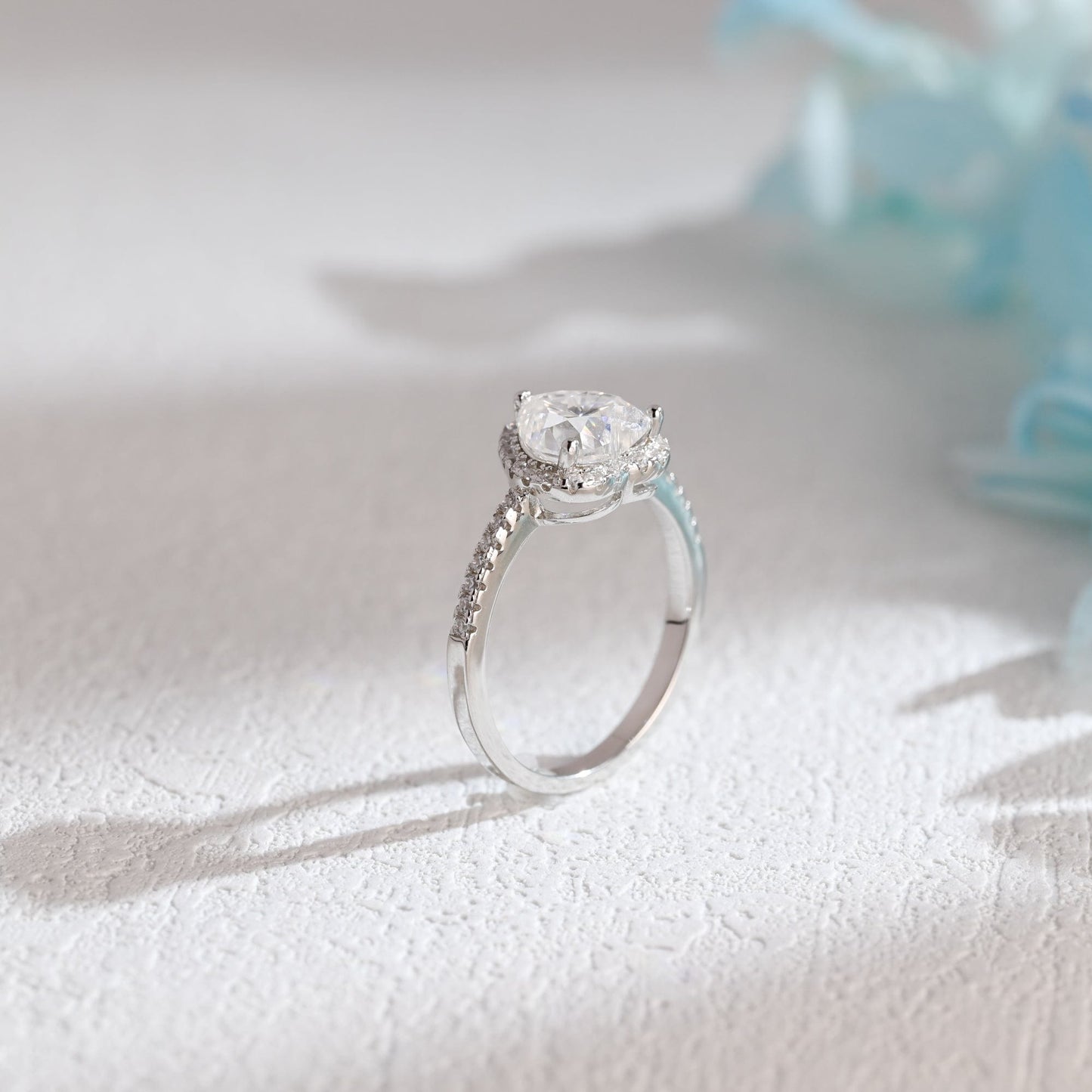 CausYou Heart cut moissanite engagement ring CausYou Solid Gold Heart Cut Moissanite Engagement Ring, Paved Promise Ring, Proposal Ring, Gift for Woman