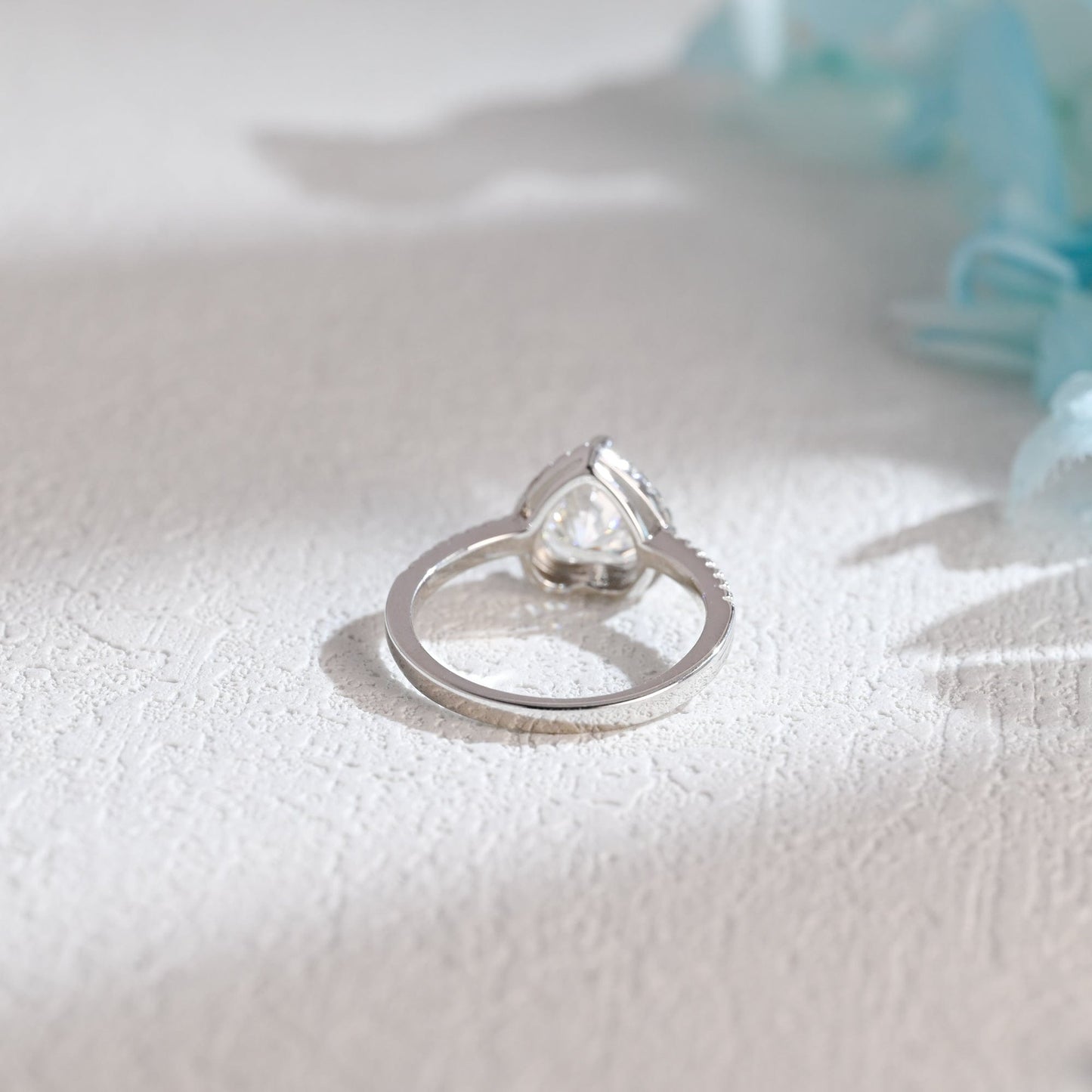CausYou Heart cut moissanite engagement ring CausYou Solid Gold Heart Cut Moissanite Engagement Ring, Paved Promise Ring, Proposal Ring, Gift for Woman
