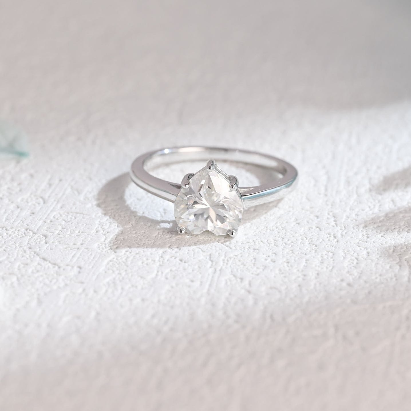 CausYou Heart cut moissanite engagement ring CausYou Solid Gold Heart Cut Moissanite Engagement Ring, Promise Ring, Proposal Ring, Gift for Woman Wife