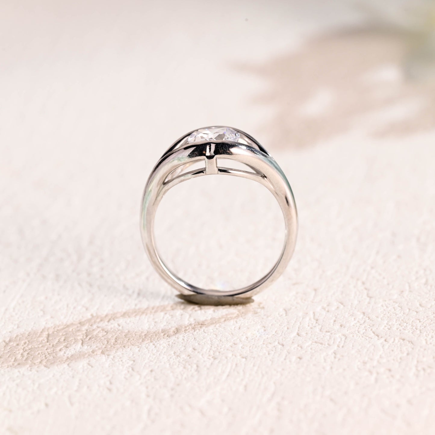 CausYou Heart cut moissanite engagement ring CausYou Solid Gold Lips Heart Cut Moissanite Engagement Ring, Solitaire Promise Ring, Proposal Ring, Gift for Women, Wife