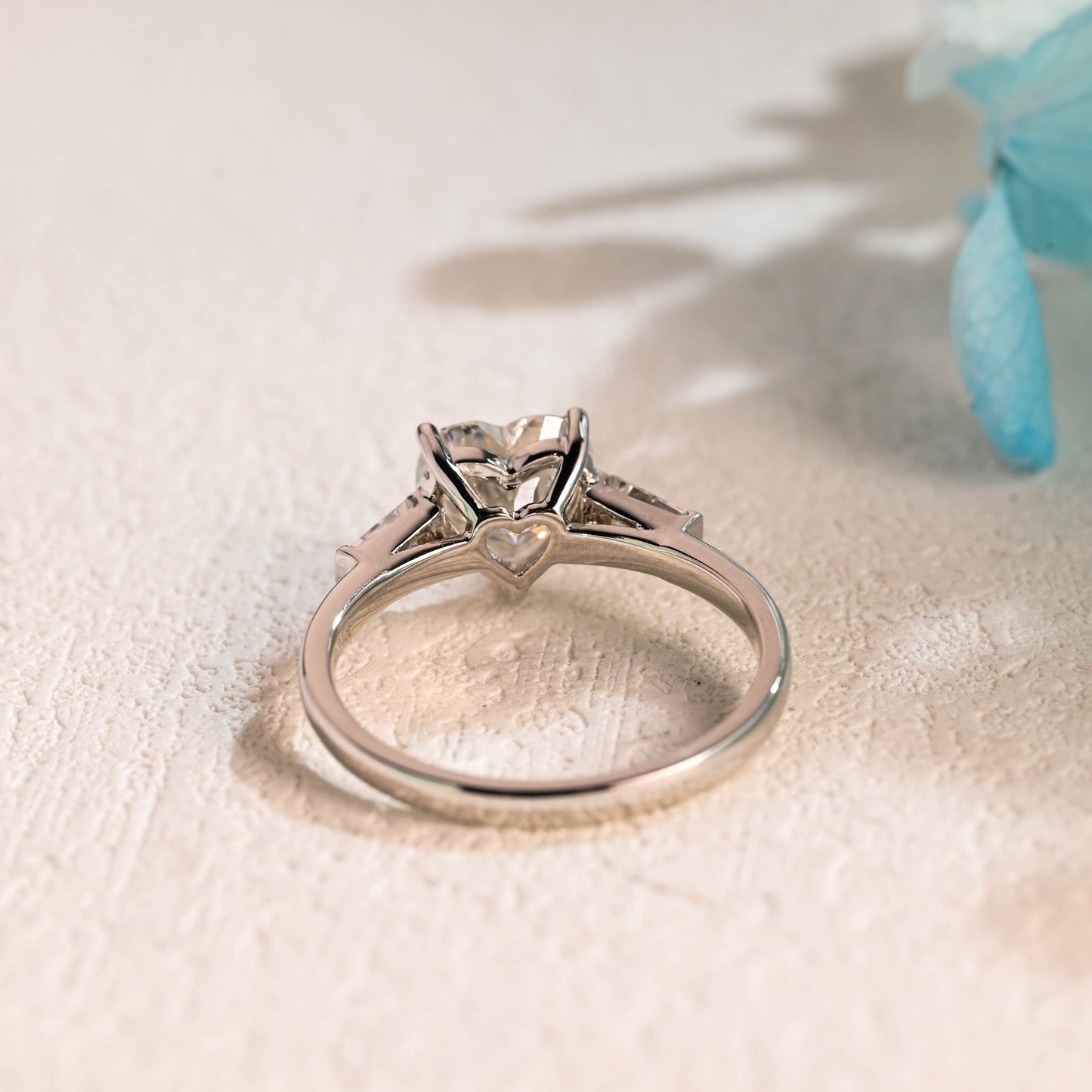 CausYou Heart cut moissanite engagement ring Solid Gold Heart Cut Moissanite Engagement Ring, Promise Ring, Proposal Ring, Gift for Women Wife
