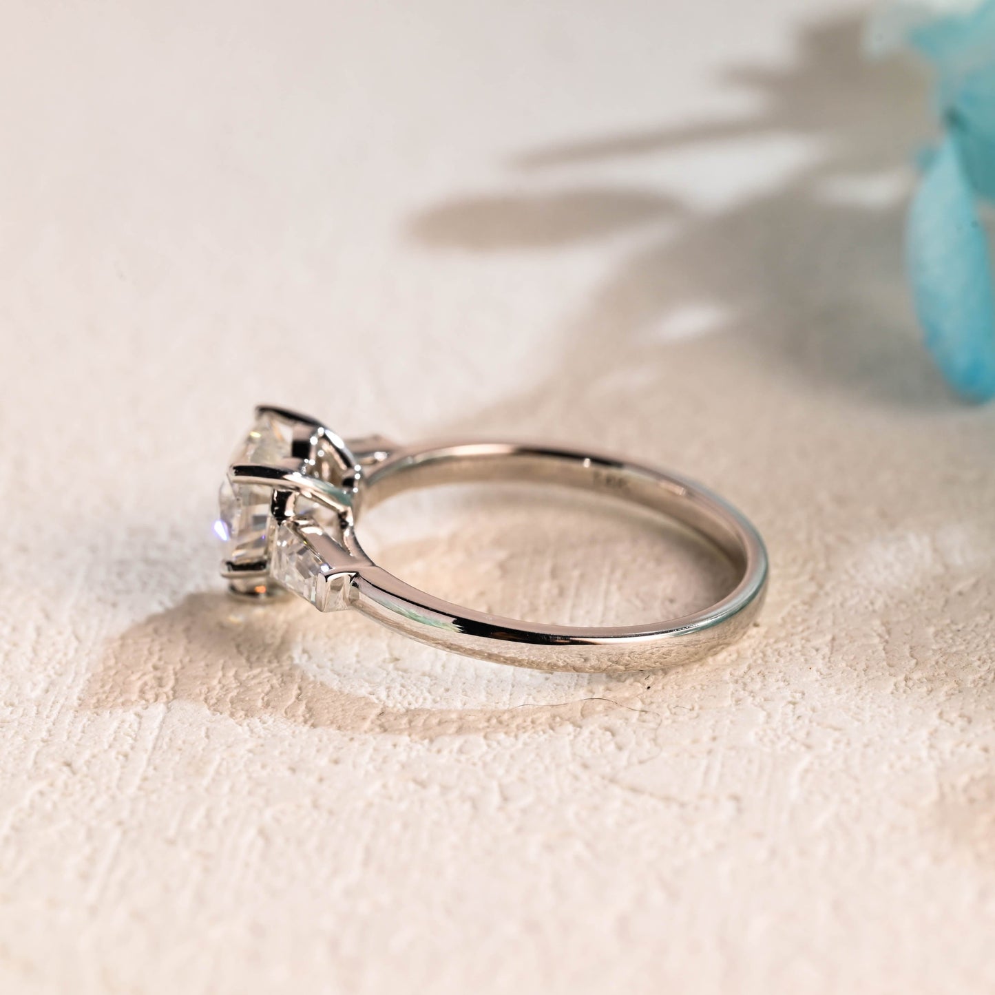 CausYou Heart cut moissanite engagement ring Solid Gold Heart Cut Moissanite Engagement Ring, Promise Ring, Proposal Ring, Gift for Women Wife