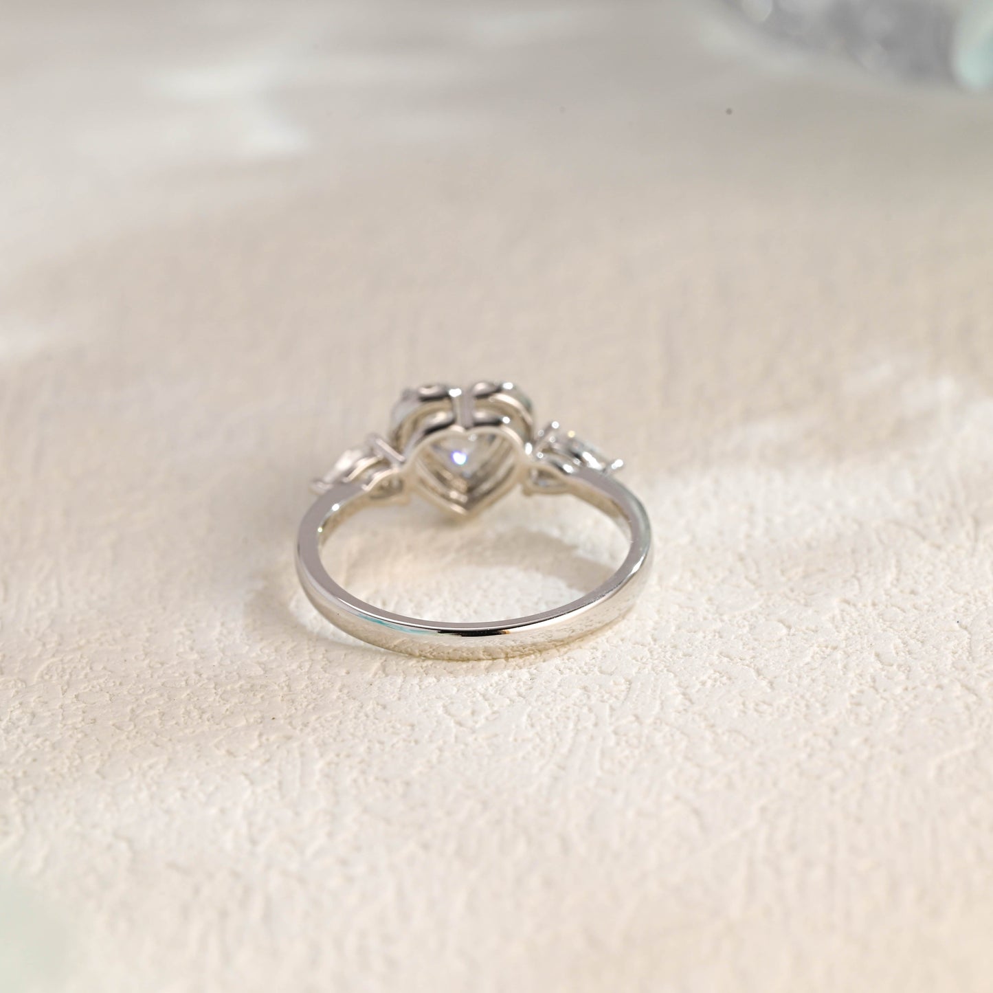 CausYou Heart cut moissanite engagement ring Solid Gold Heart Cut Moissanite Engagement Ring, Promise Ring, Proposal Ring, Gift for Women Wife