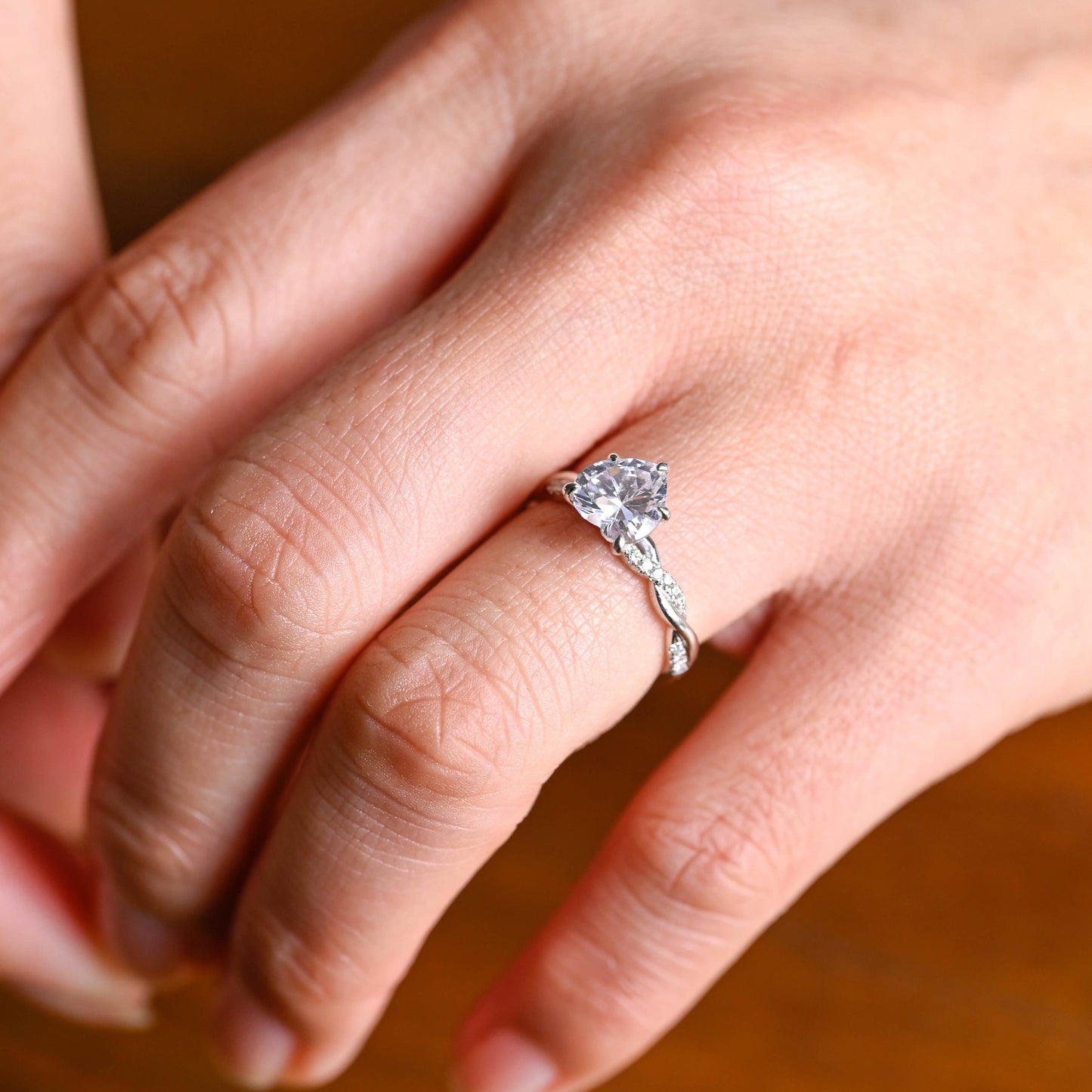 CausYou Heart cut moissanite engagement ring Solid Gold Heart Cut Moissanite Engagement Ring, Promise Ring, Proposal Ring, Gift for Women Wife
