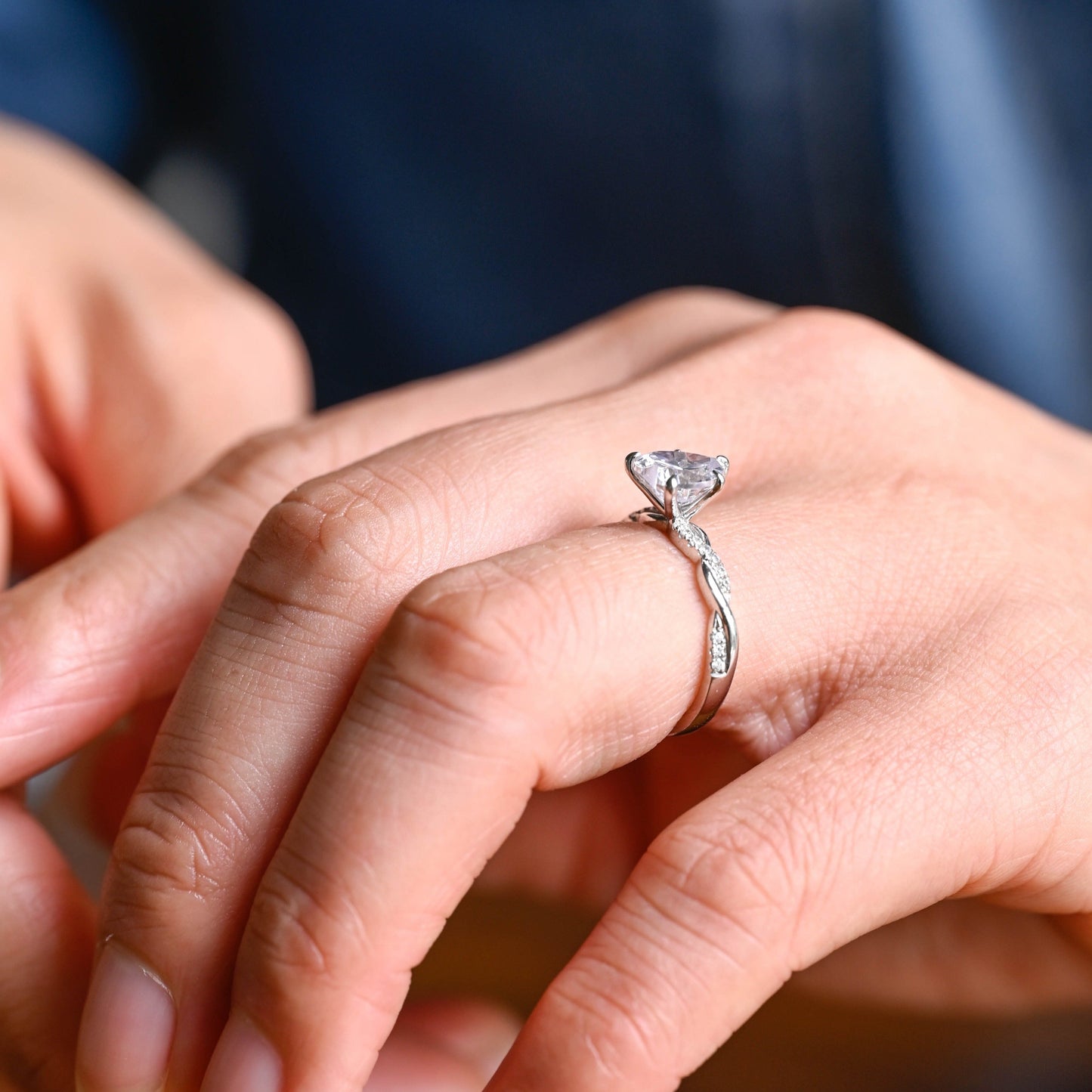 CausYou Heart cut moissanite engagement ring Solid Gold Heart Cut Moissanite Engagement Ring, Promise Ring, Proposal Ring, Gift for Women Wife