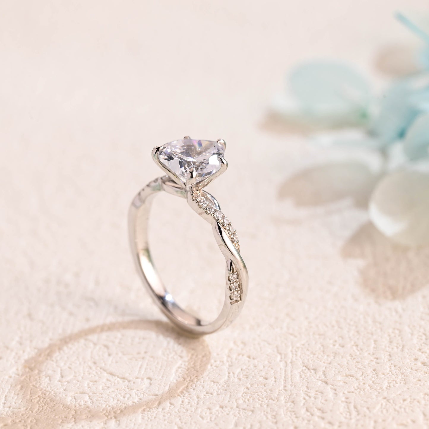 CausYou Heart cut moissanite engagement ring Solid Gold Heart Cut Moissanite Engagement Ring, Promise Ring, Proposal Ring, Gift for Women Wife