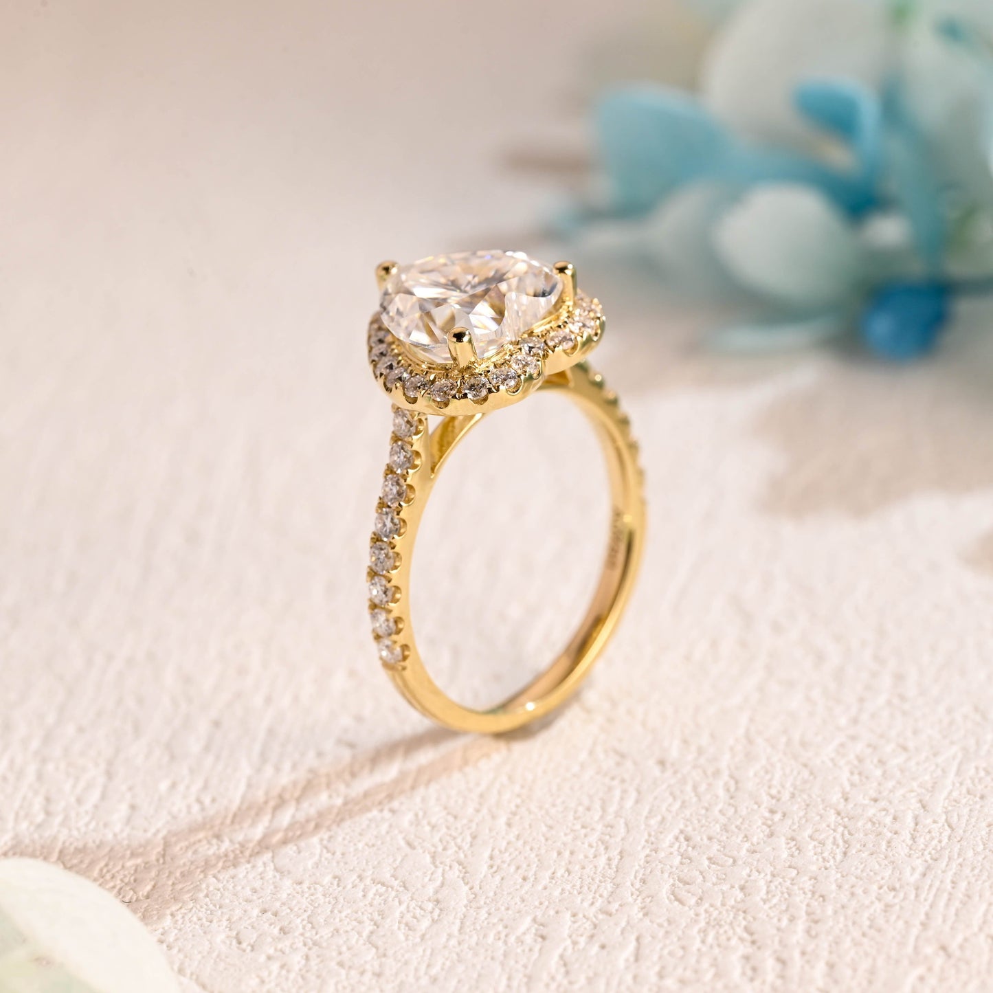 CausYou Heart cut moissanite engagement ring Solid Gold Heart Cut Moissanite Engagement Ring, Wedding Ring, Promise Ring, Gift for Women, Wife
