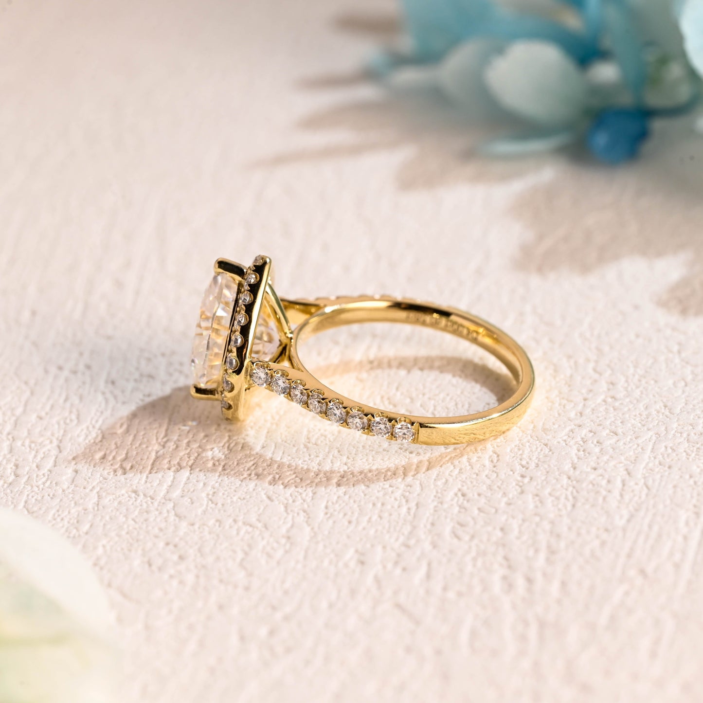 CausYou Heart cut moissanite engagement ring Solid Gold Heart Cut Moissanite Engagement Ring, Wedding Ring, Promise Ring, Gift for Women, Wife