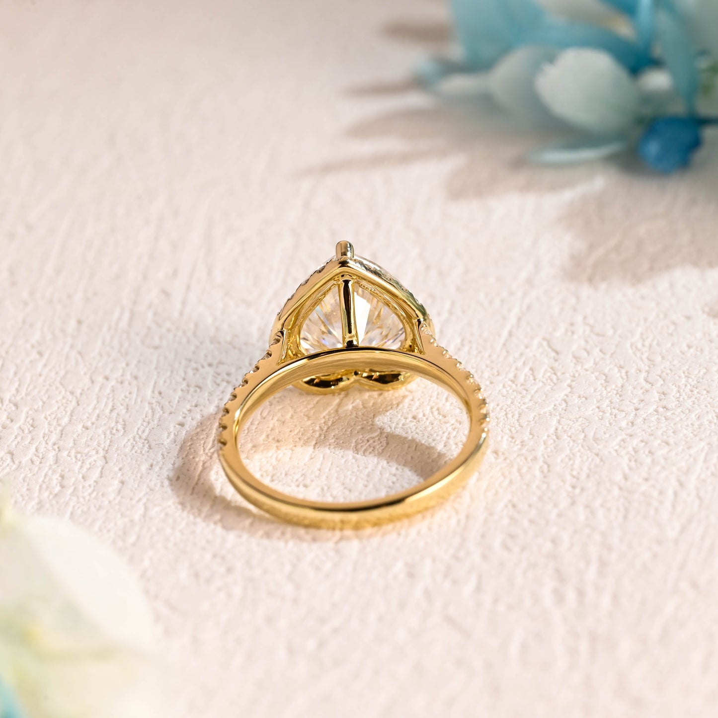 CausYou Heart cut moissanite engagement ring Solid Gold Heart Cut Moissanite Engagement Ring, Wedding Ring, Promise Ring, Gift for Women, Wife