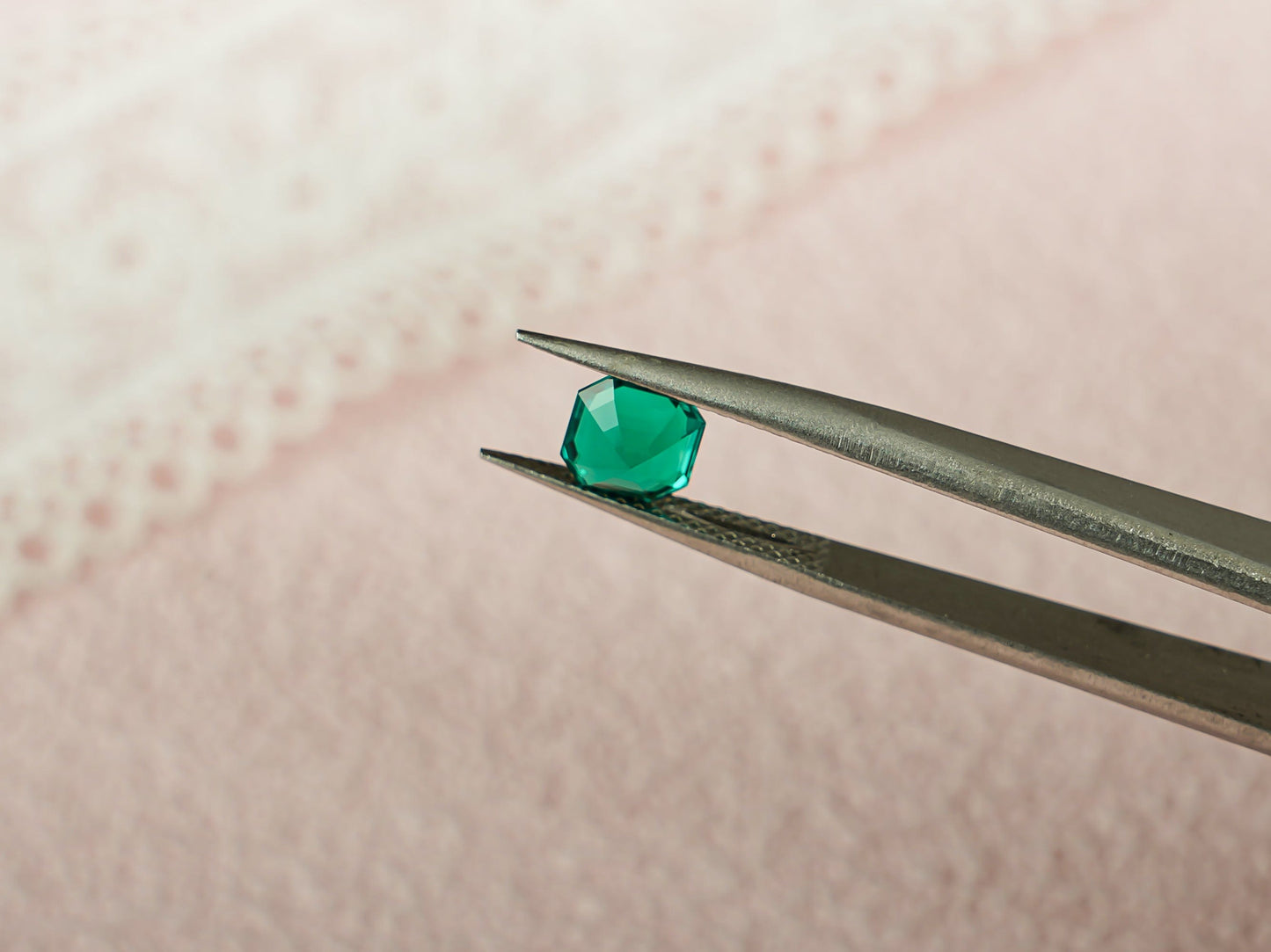 CausYou Loose Stone Asscher Cut Lab Grown Emerald Loose Stone for Jewelry Making
