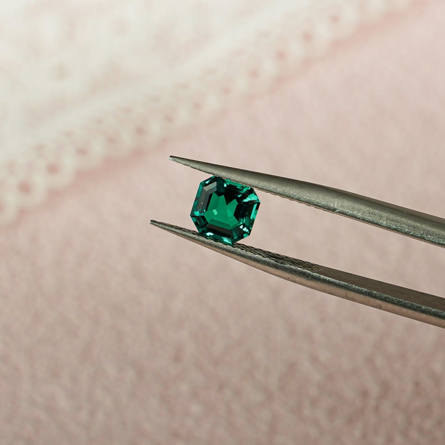 CausYou Loose Stone Asscher Cut Lab Grown Emerald Loose Stone for Jewelry Making