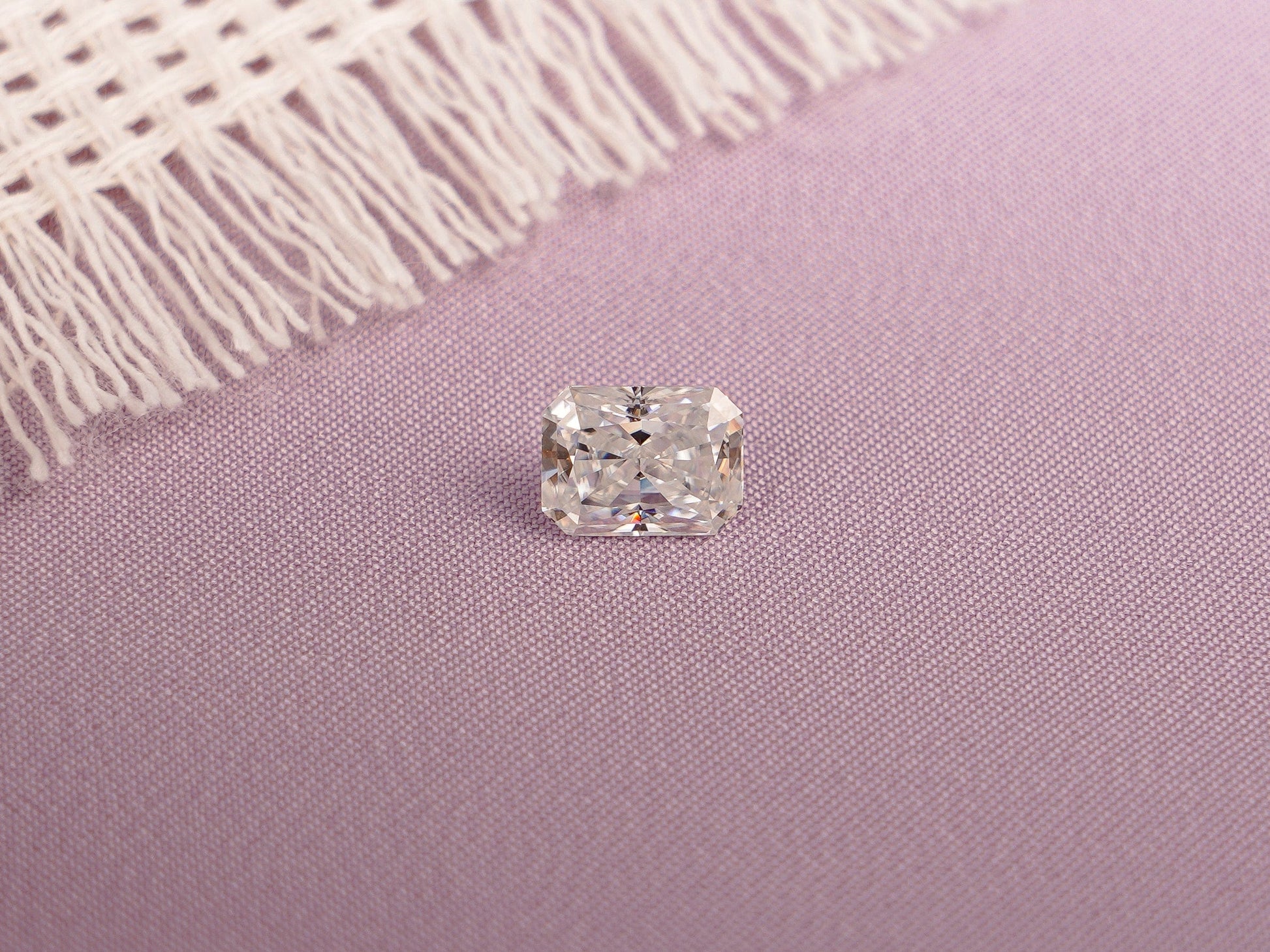 CausYou Loose Stone Crushed Ice Radiant Cut Moissanite Loose Stone, D Color VVS1 Clarity Gemstone for Jewelry Making