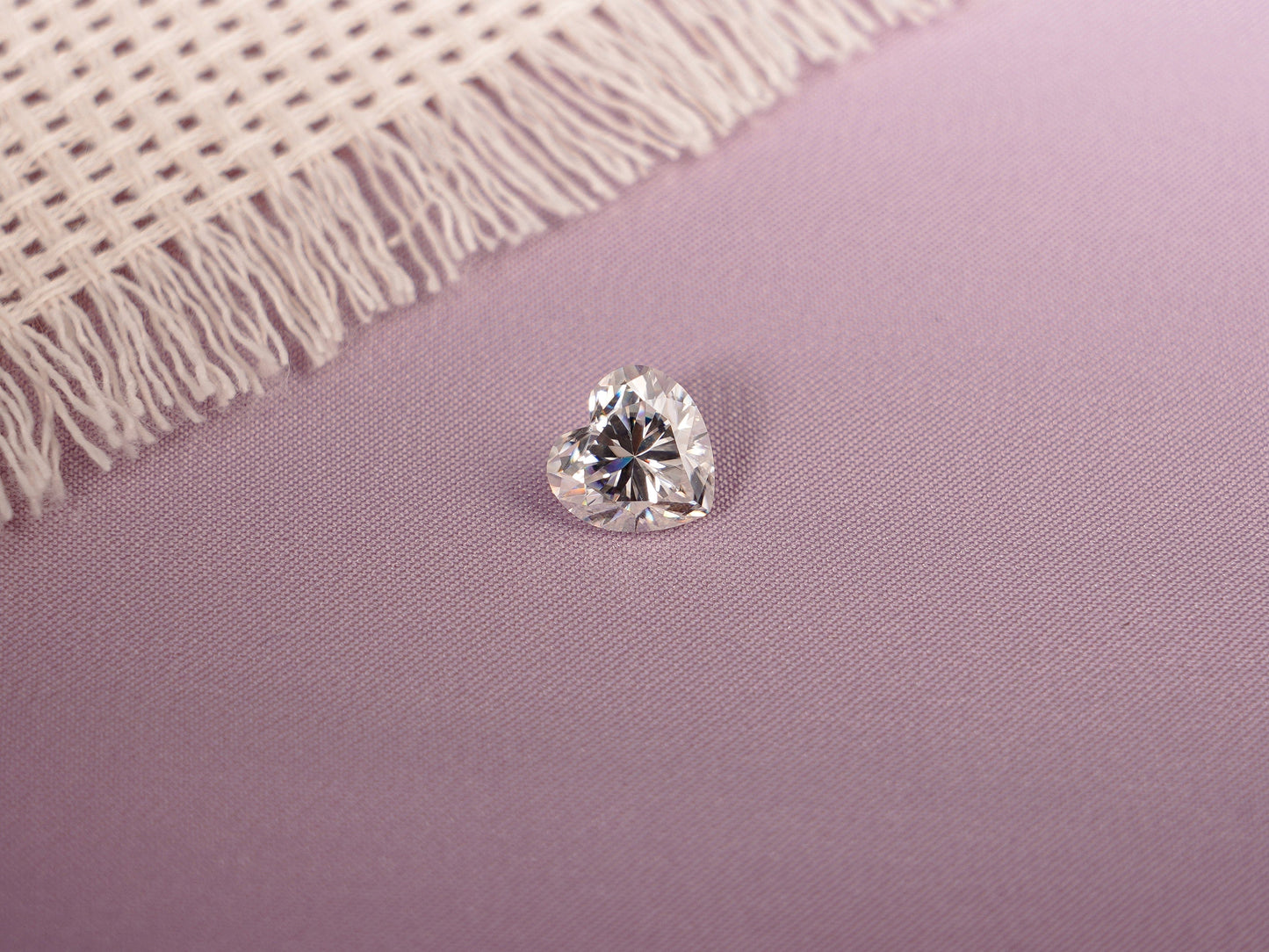 CausYou Loose Stone Heart Cut Moissanite Loose Stone, D Color VVS1 Clarity Gemstone for Jewelry Making