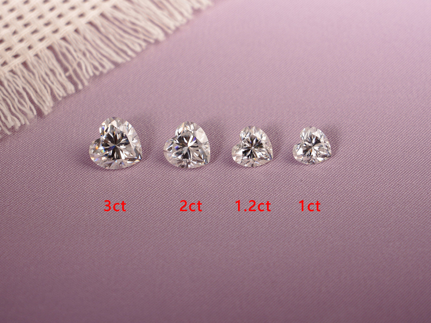 CausYou Loose Stone Heart Cut Moissanite Loose Stone, D Color VVS1 Clarity Gemstone for Jewelry Making