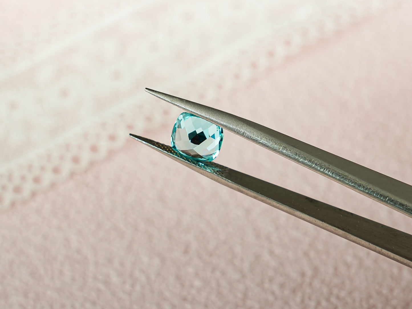 CausYou Loose Stone Lab Grown Cushion Cut Light Blue Sapphire Loose Stone for Jewelry Making