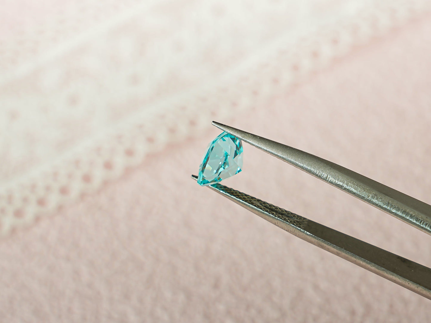 CausYou Loose Stone Lab Grown Cushion Cut Light Blue Sapphire Loose Stone for Jewelry Making