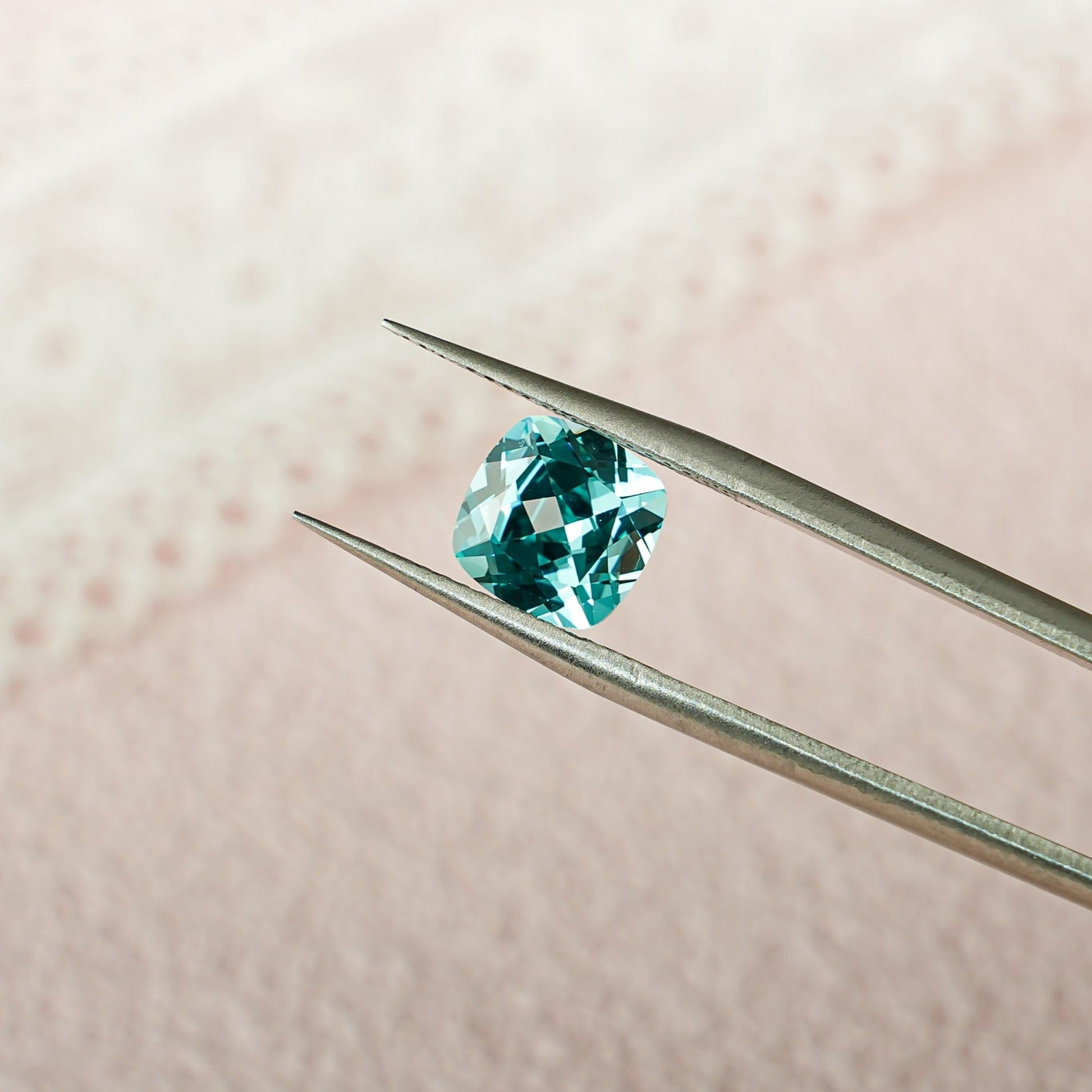 Lab Grown Cushion Cut Light Blue Sapphire Loose Stone for Jewelry