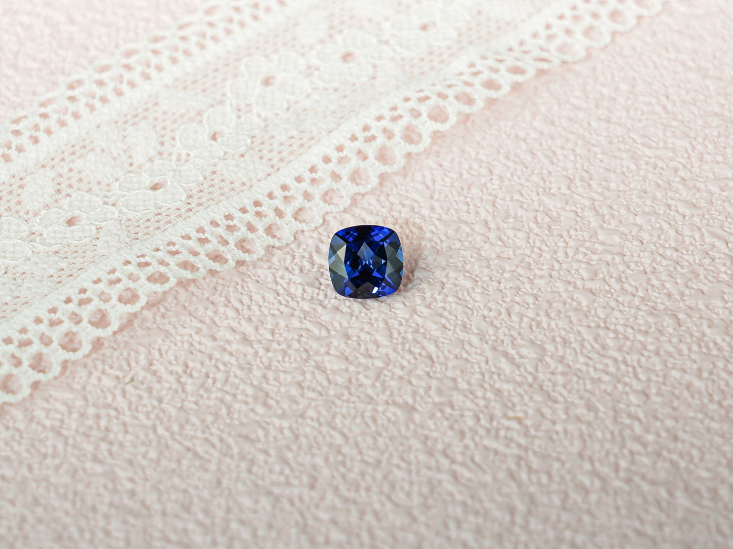 CausYou Loose Stone Lab Grown Cushion Cut Sapphire Loose Stone for Jewelry Making