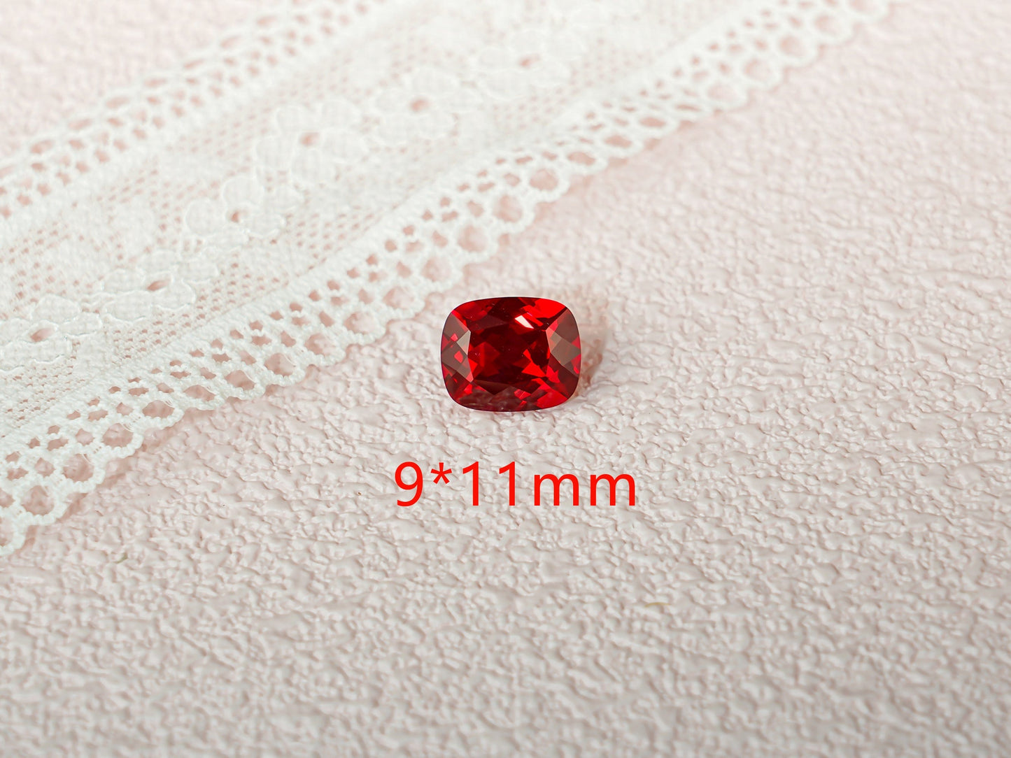 CausYou Loose Stone Lab Grown Elongated Cushion Cut Ruby Loose Stone for Jewelry Making