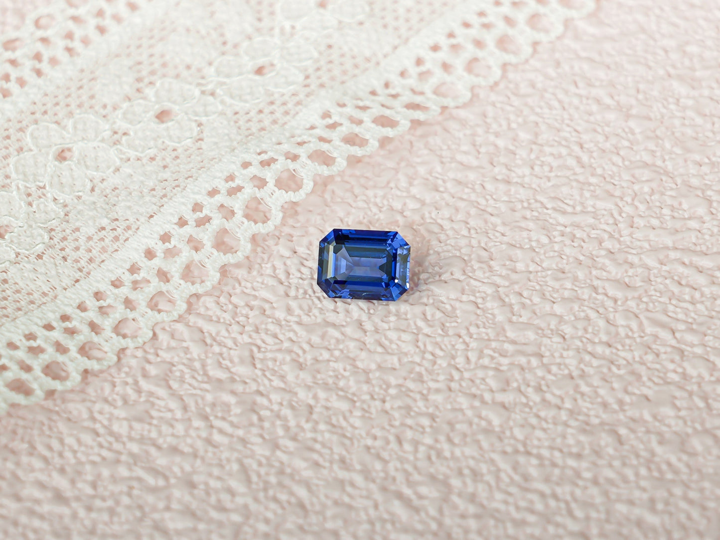 CausYou Loose Stone Lab Grown Emerald Cut Sapphire Loose Stone for Jewelry Making