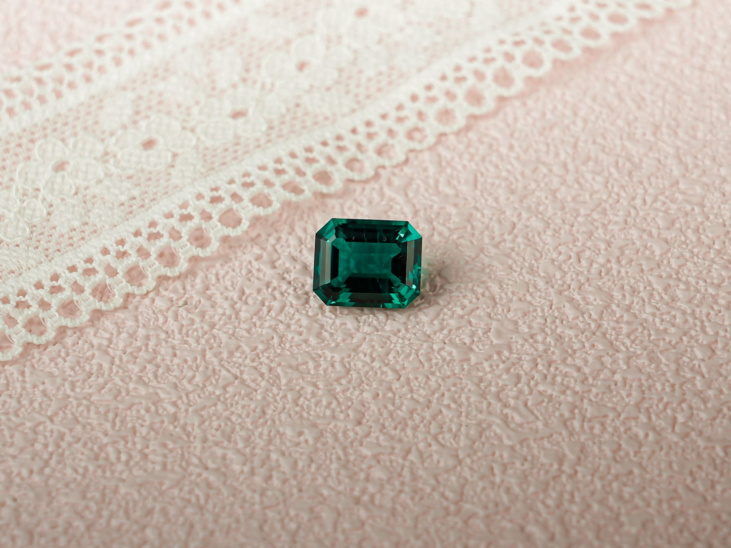 CausYou Loose Stone Lab Grown Emerald Loose Stone for Jewelry Making