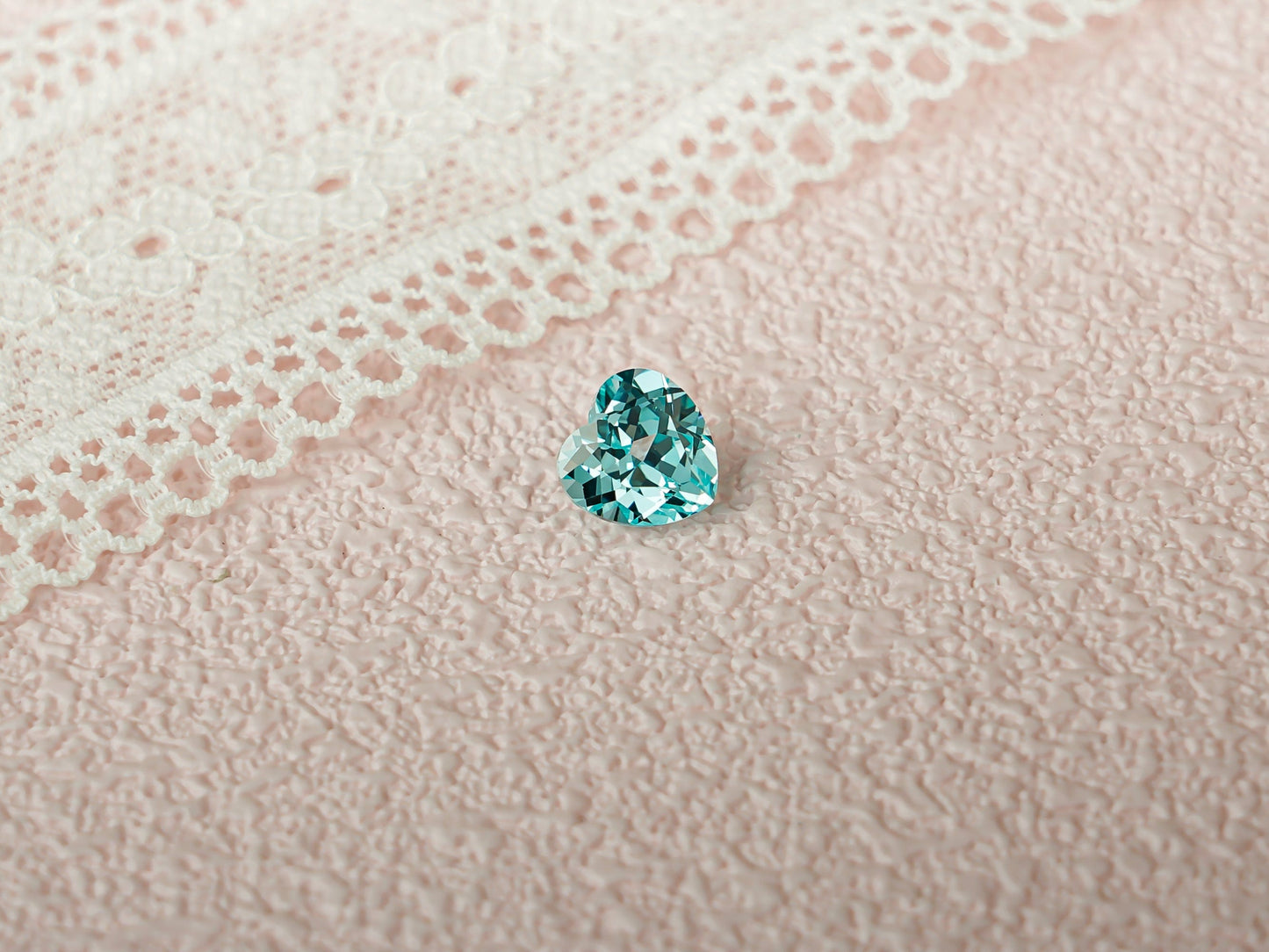 CausYou Loose Stone Lab Grown Heart Cut Light Blue Sapphire for Jewelry Making