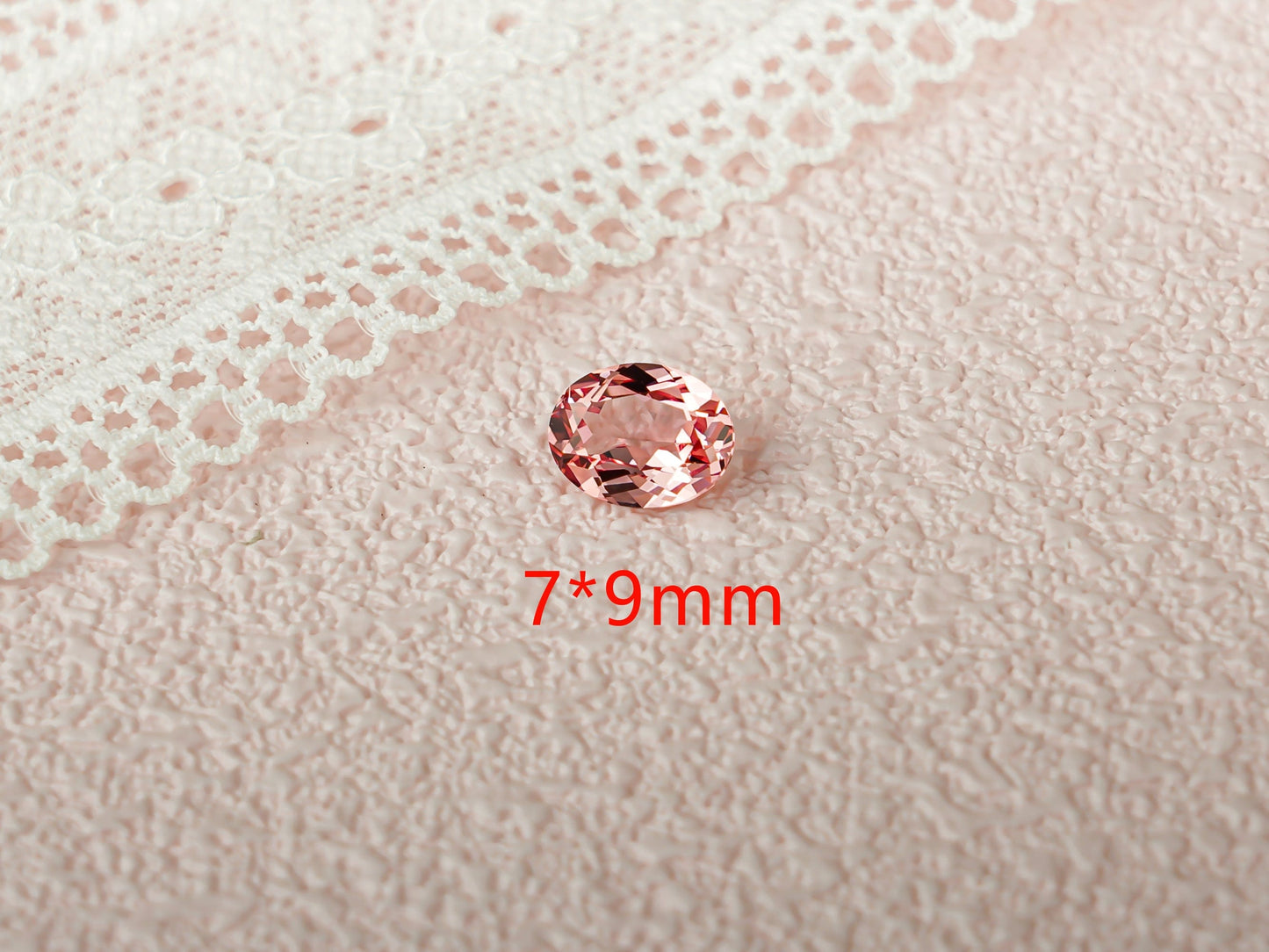 CausYou Loose Stone Lab Grown Oval Cut Pink Sapphire Loose Stone for Jewelry Making