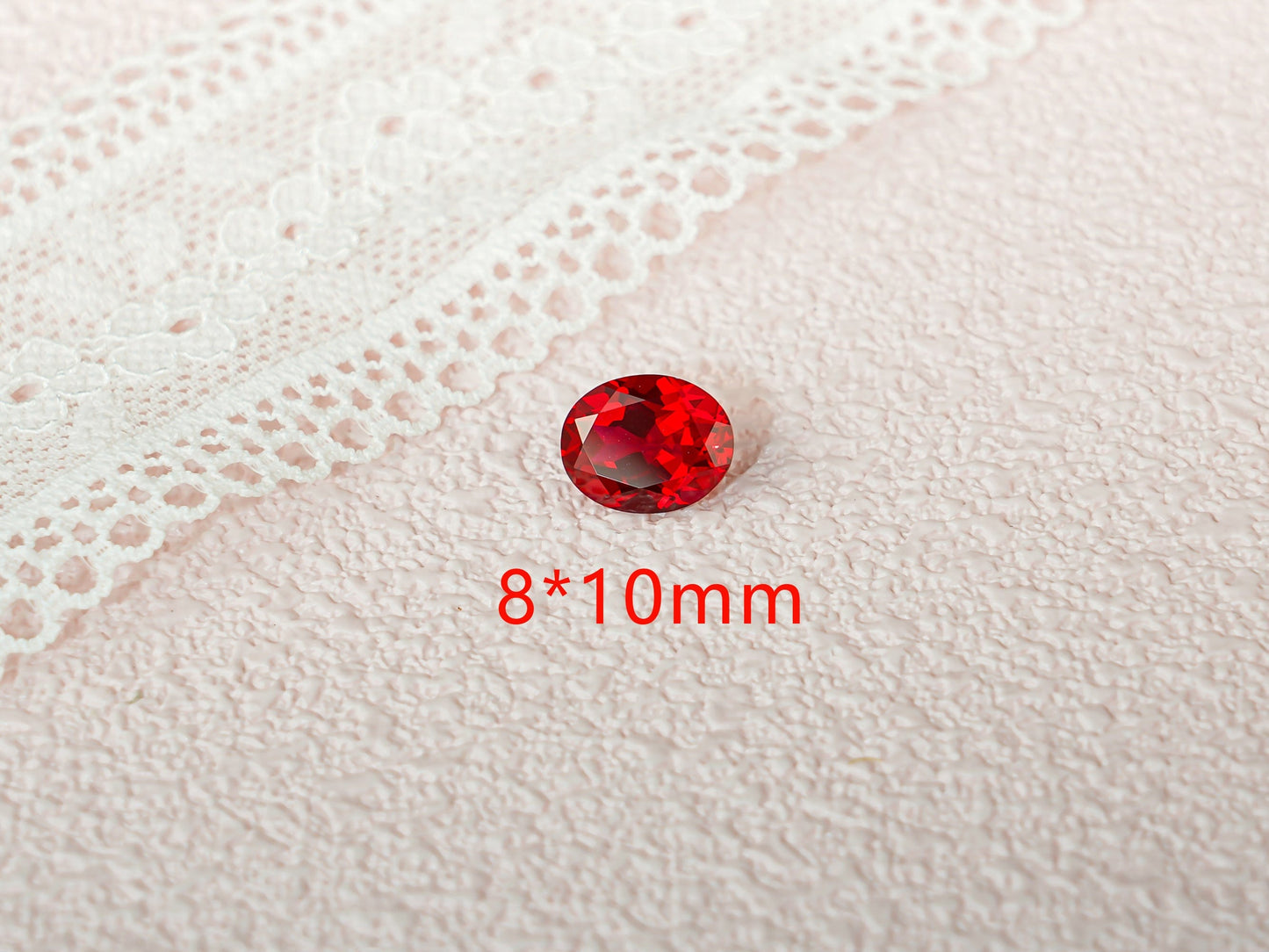 CausYou Loose Stone Lab Grown Oval Cut Ruby Loose Stone for Jewelry Making
