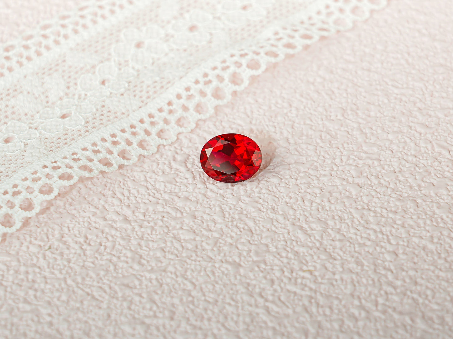 CausYou Loose Stone Lab Grown Oval Cut Ruby Loose Stone for Jewelry Making