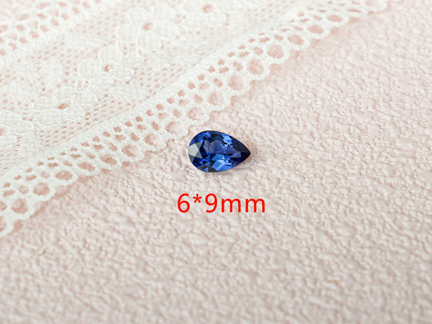 CausYou Loose Stone Lab Grown Pear Cut Sapphire Loose Stone for Jewelry Making