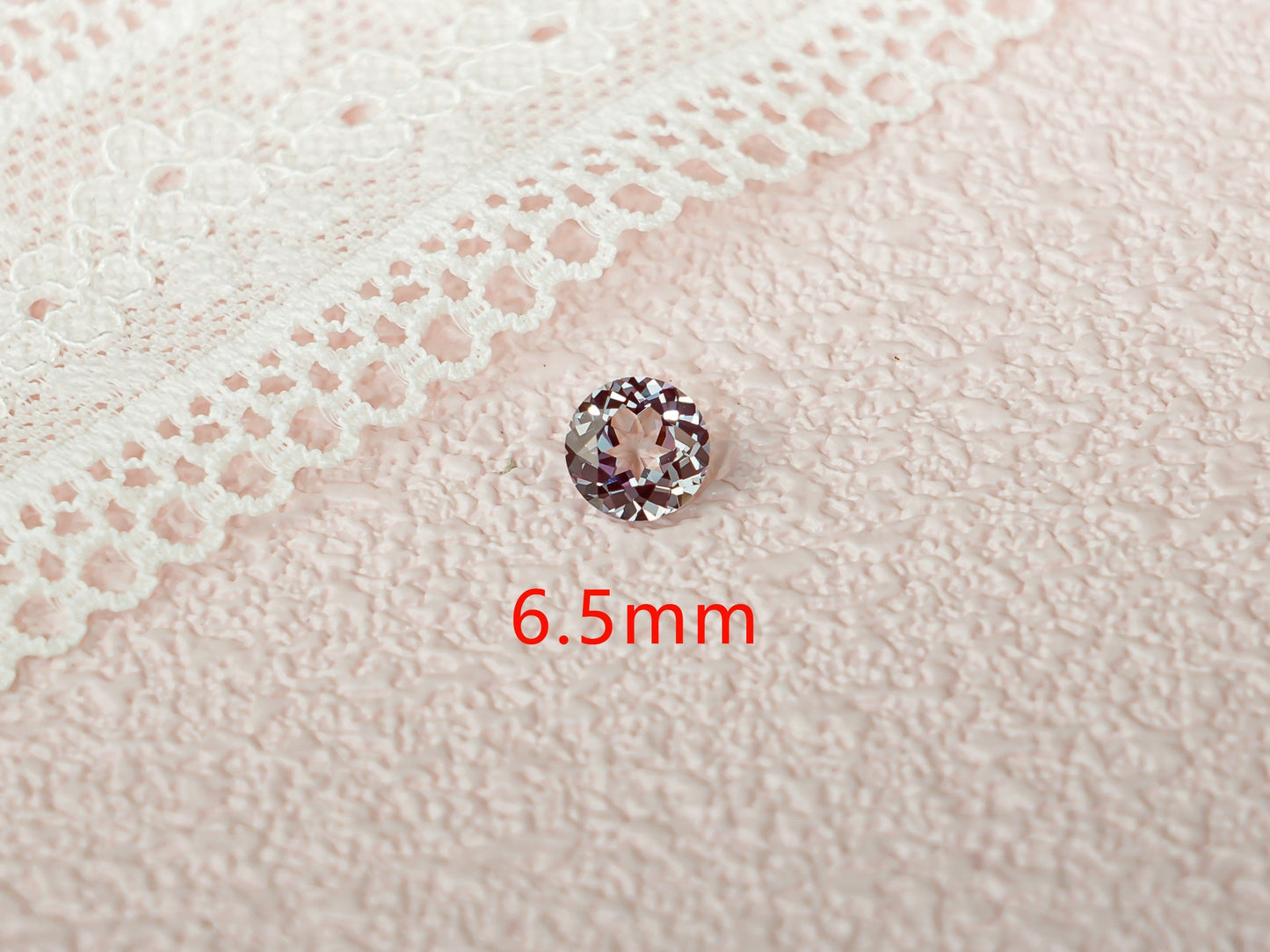 CausYou Loose Stone Lab Grown Round Cut Alexandrite Loose Stone for Jewelry Making