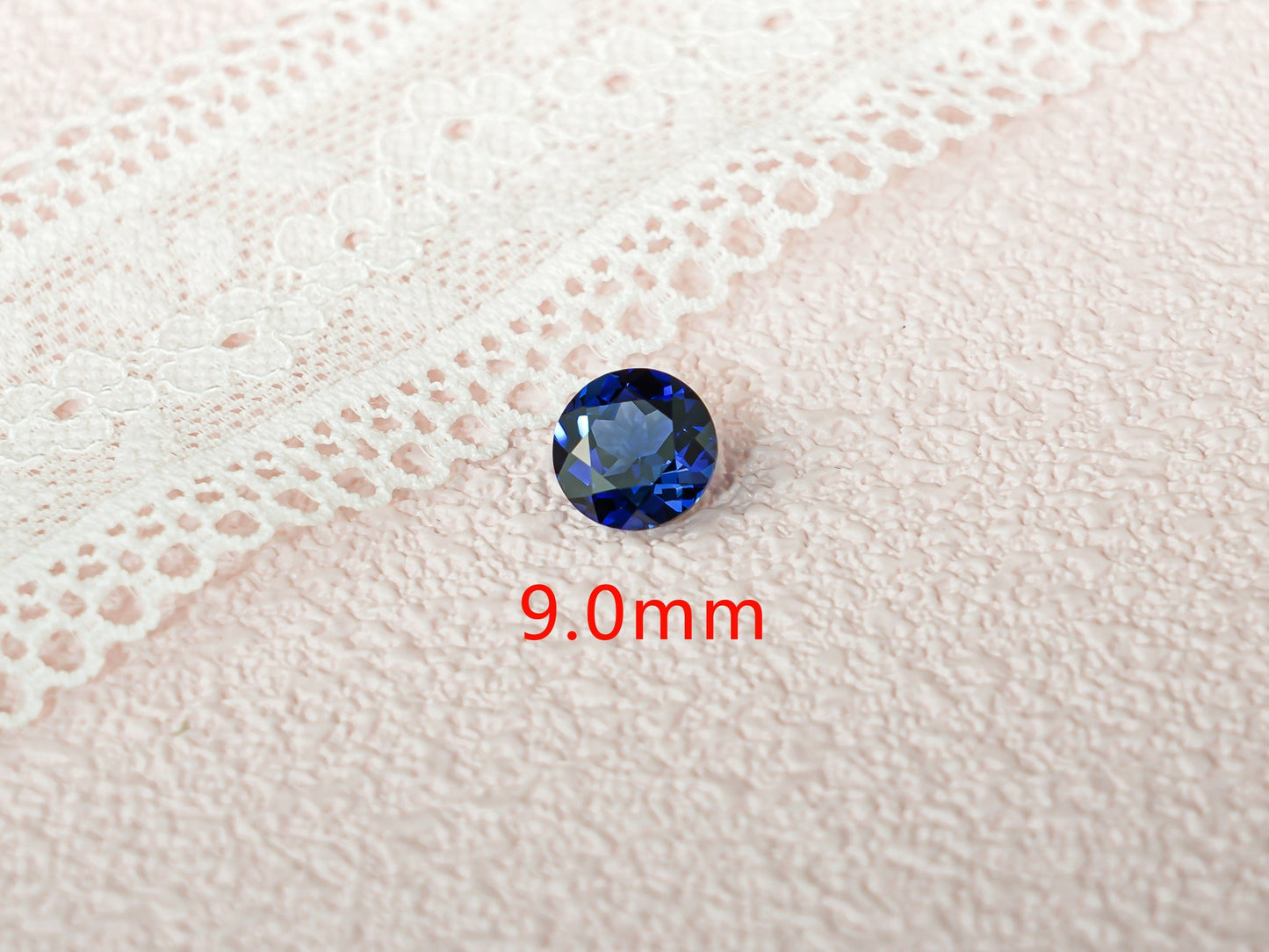 CausYou Loose Stone Lab Grown Round Cut Sapphire Loose Stone for Jewelry Making