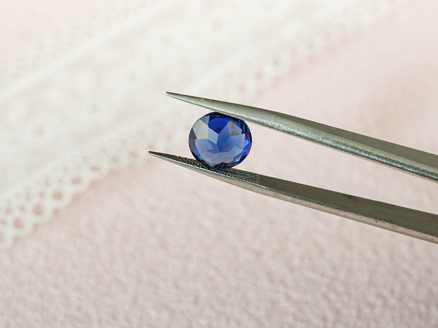 CausYou Loose Stone Lab Grown Round Cut Sapphire Loose Stone for Jewelry Making