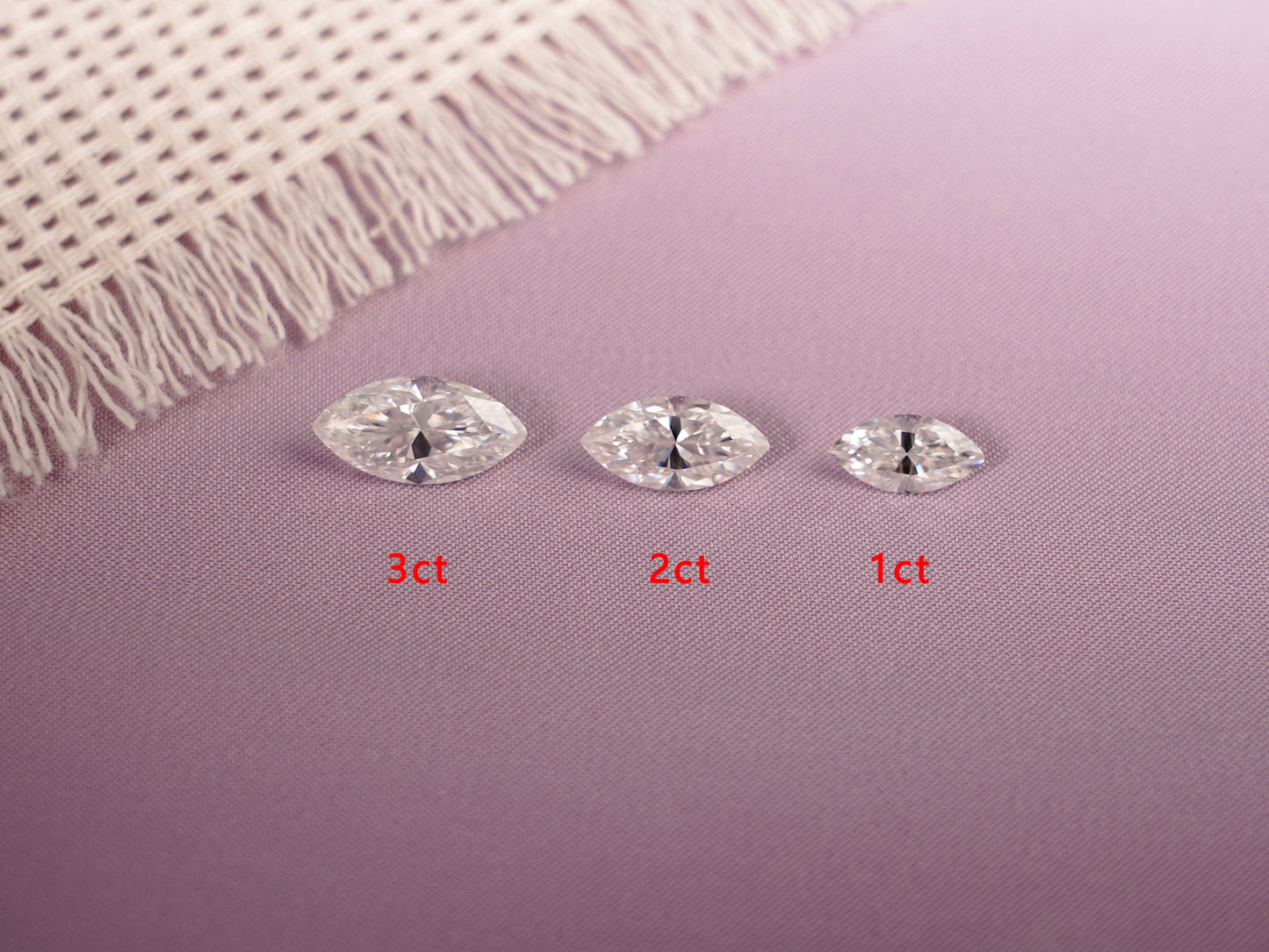 CausYou Loose Stone Marquise Cut Moissanite Loose Stone, D Color VVS1 Clarity Gemstone for Jewelry Making