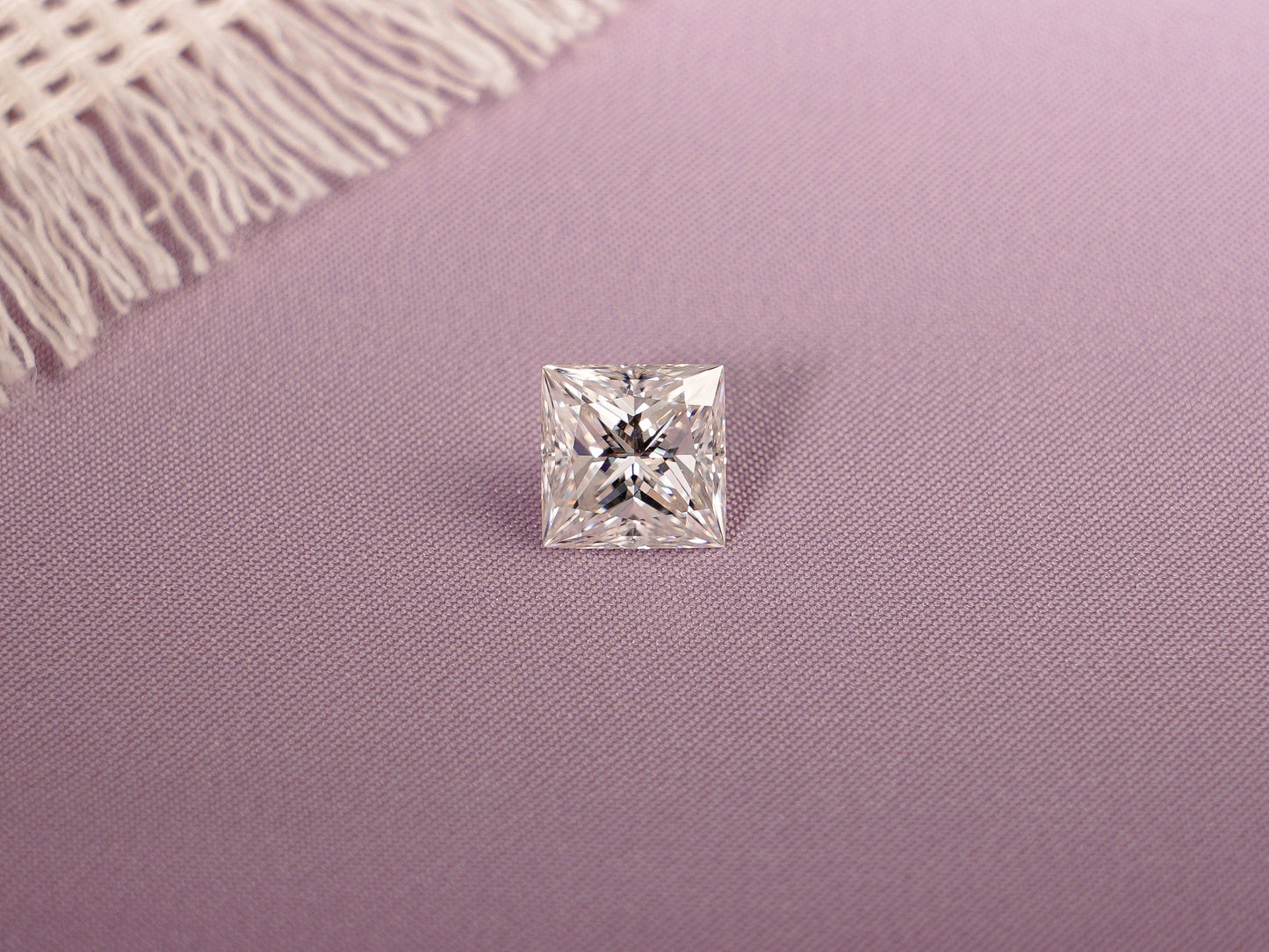 CausYou Loose Stone Princess Cut Moissanite Loose Stone, D Color VVS1 Clarity Gemstone for Jewelry Making