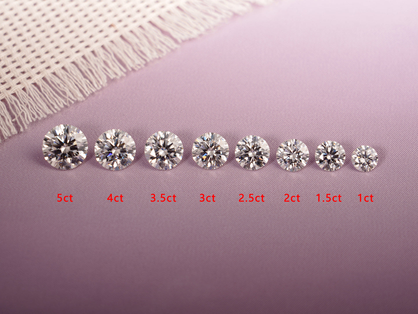 CausYou Loose Stone Round Cut Moissanite Loose Stone, D Color VVS1 Clarity Gemstone for Jewelry Making