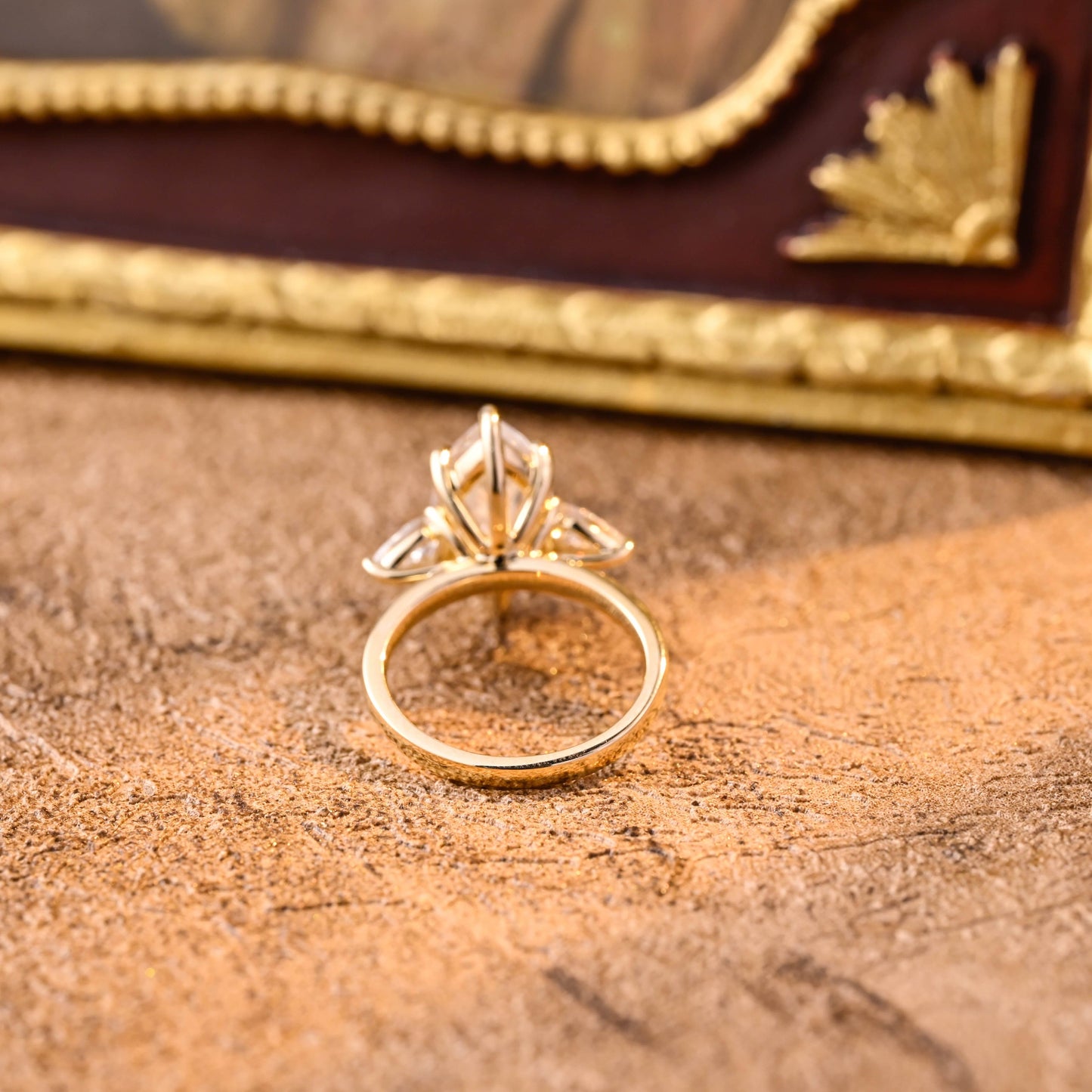 CausYou marquise cut diamond engagement ring Solid Gold D/VS1 Marqusie Cut Lab Grown Diamond Engagement Ring, Promise Ring, Gift for Women Wife