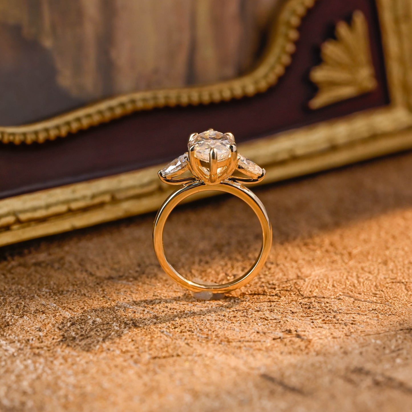 CausYou marquise cut diamond engagement ring Solid Gold D/VS1 Marqusie Cut Lab Grown Diamond Engagement Ring, Promise Ring, Gift for Women Wife