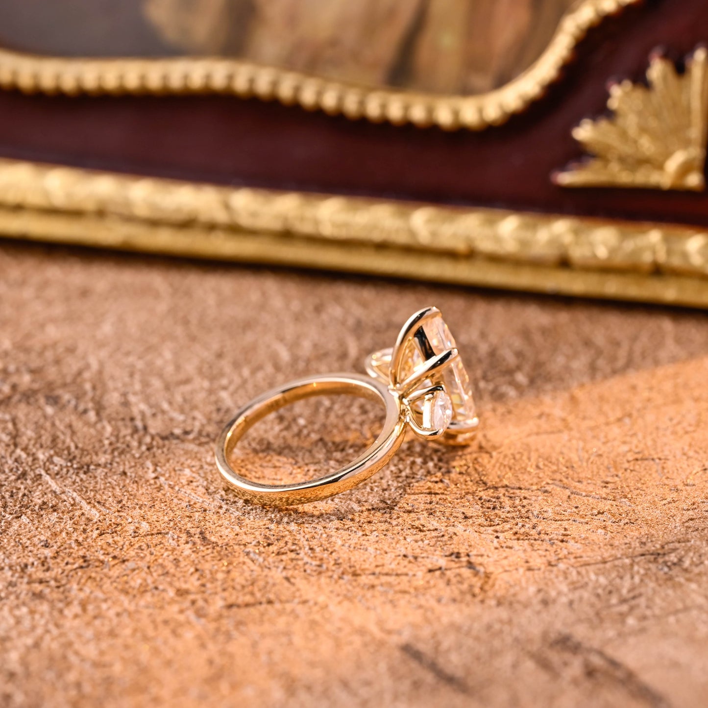 CausYou marquise cut diamond engagement ring Solid Gold D/VS1 Marqusie Cut Lab Grown Diamond Engagement Ring, Promise Ring, Gift for Women Wife
