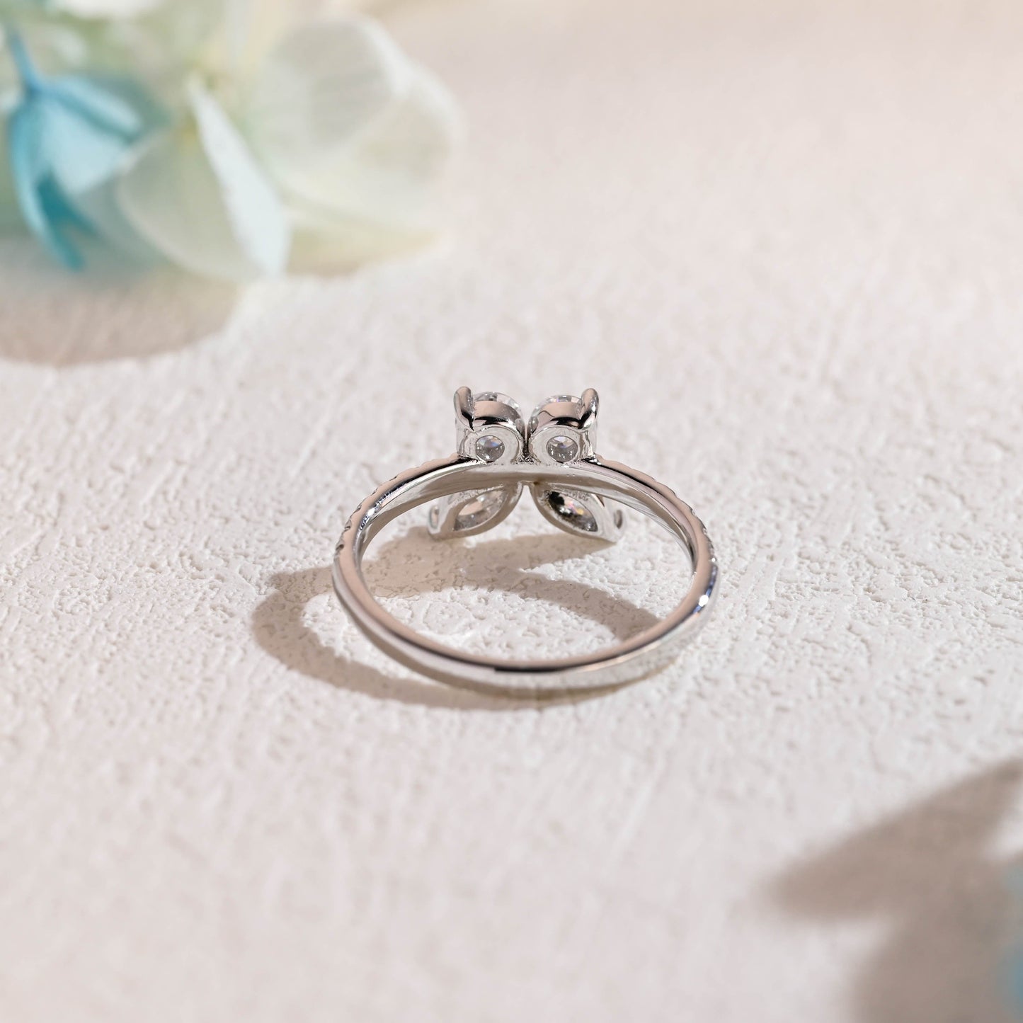 CausYou Marquise cut moissanite engagement ring CausYou Solid Gold Butterfly Marquise Cut Moissanite Engagement Ring, Dainty Promise Ring, Proposal Ring, Gift for Woman, Wife