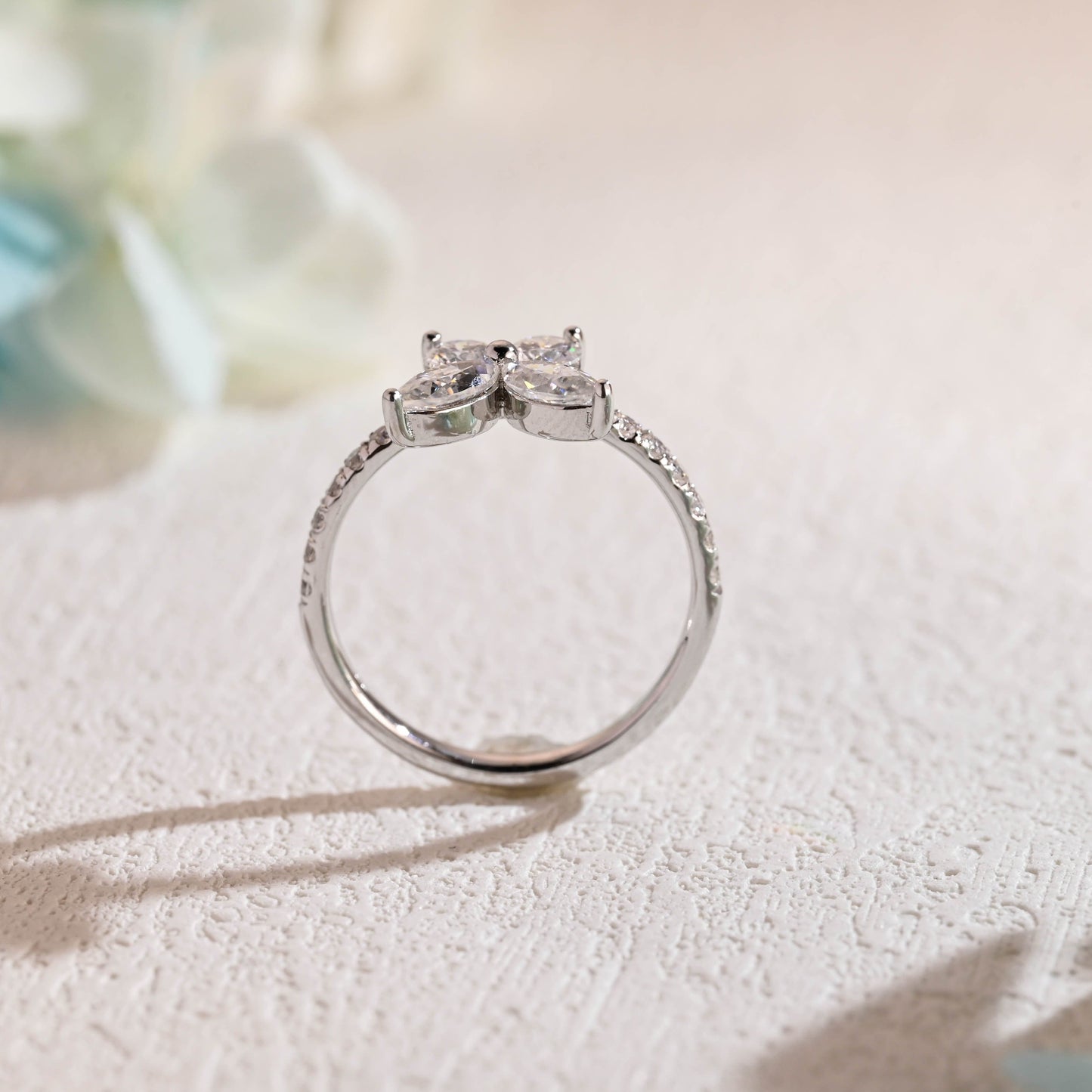 CausYou Marquise cut moissanite engagement ring CausYou Solid Gold Butterfly Marquise Cut Moissanite Engagement Ring, Dainty Promise Ring, Proposal Ring, Gift for Woman, Wife