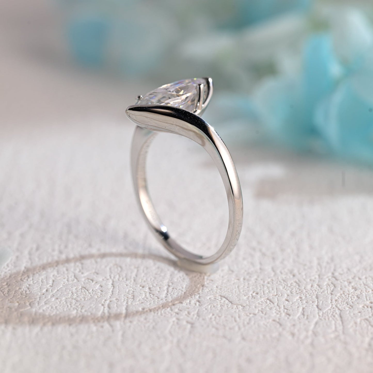 CausYou Marquise cut moissanite engagement ring CausYou Solid Gold Bypass Marquise Cut Moissanite Engagement Ring, Wedding Ring, Proposal Ring for Women